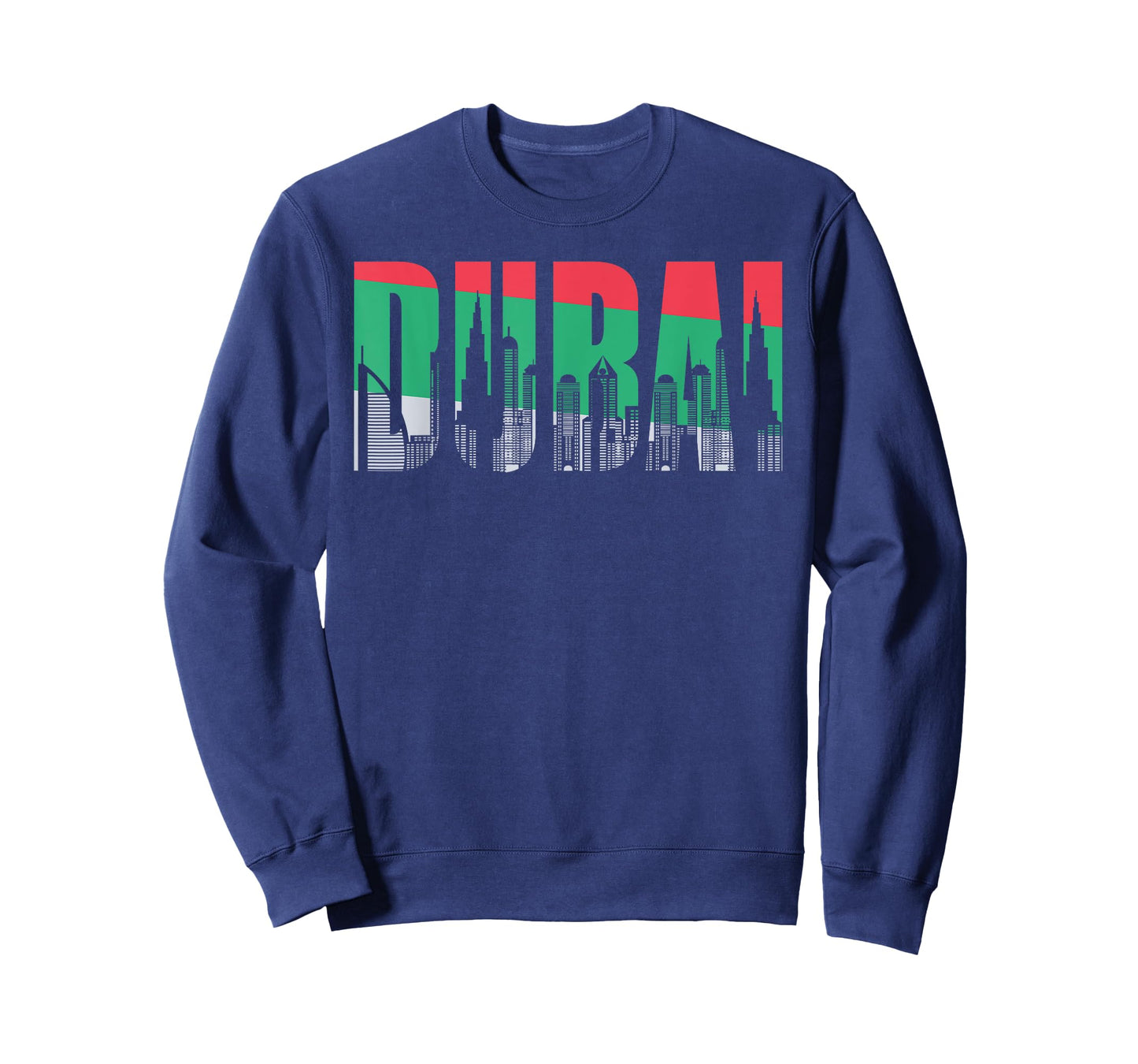 Dubai Skyline Flag Souvenir Gift T-shirt UAE Pride Tee T-Shirt