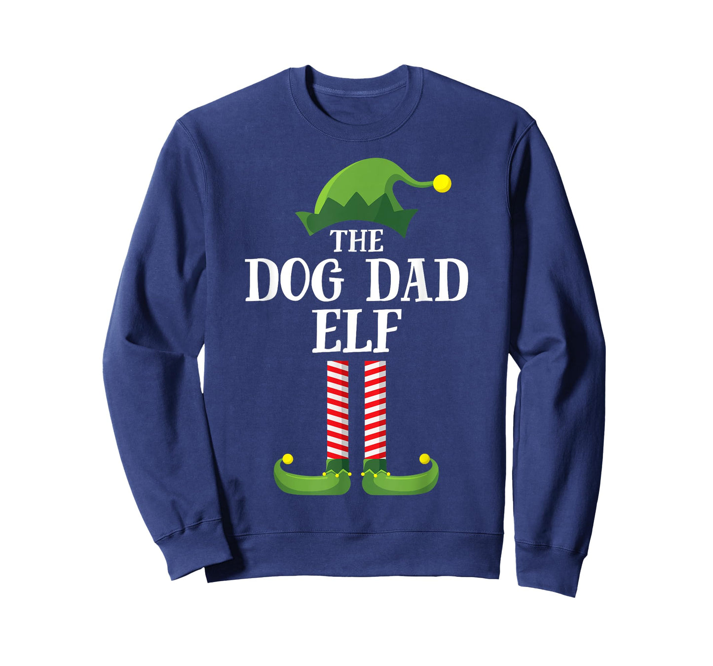 Dog Dad Elf Matching Family Group Christmas Party Pyjamas T-Shirt for Men Women Girls Kids