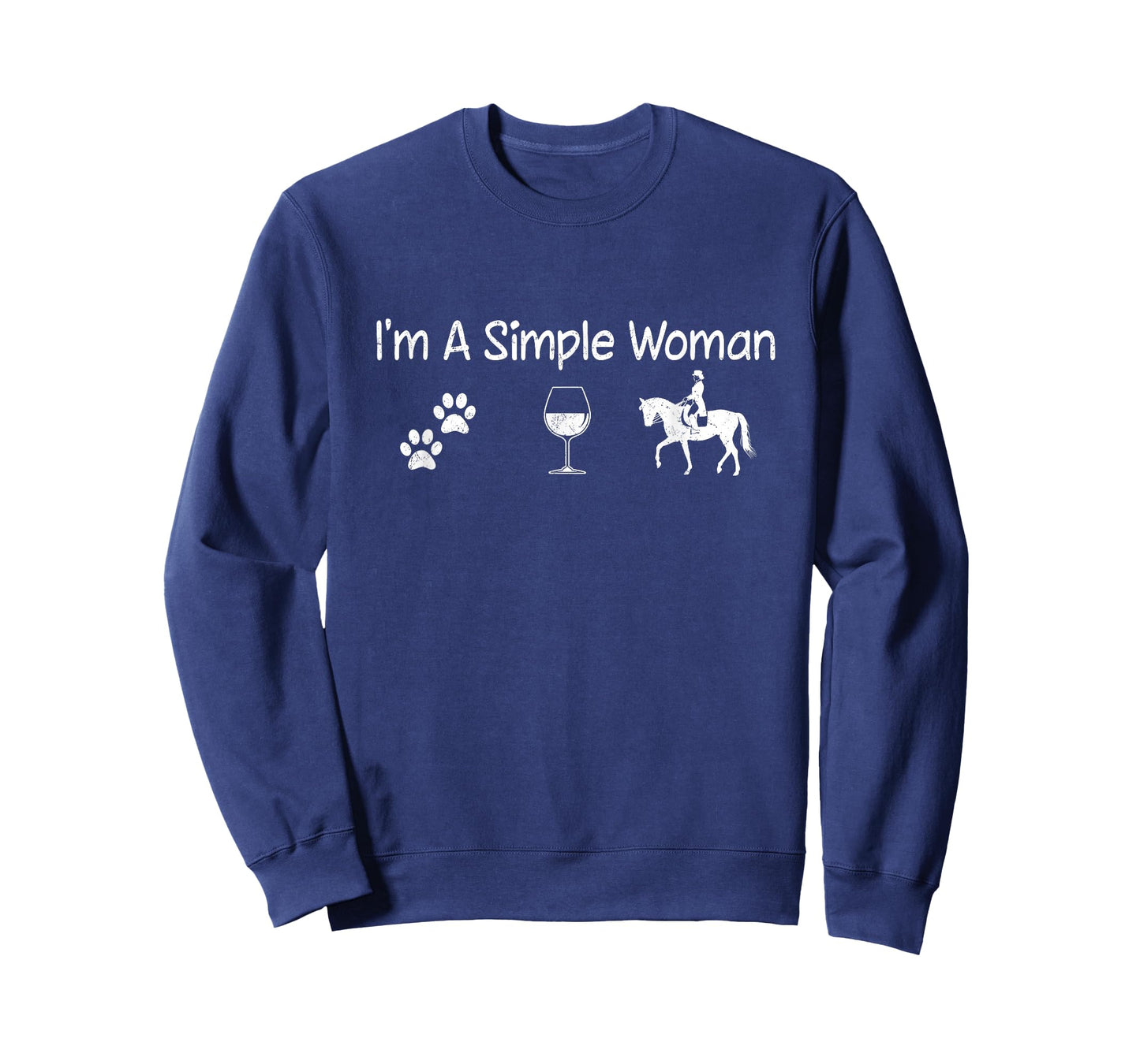 I'm A Simple Woman Wine Dog Horse Tee For Mom Mother's Day T-Shirt