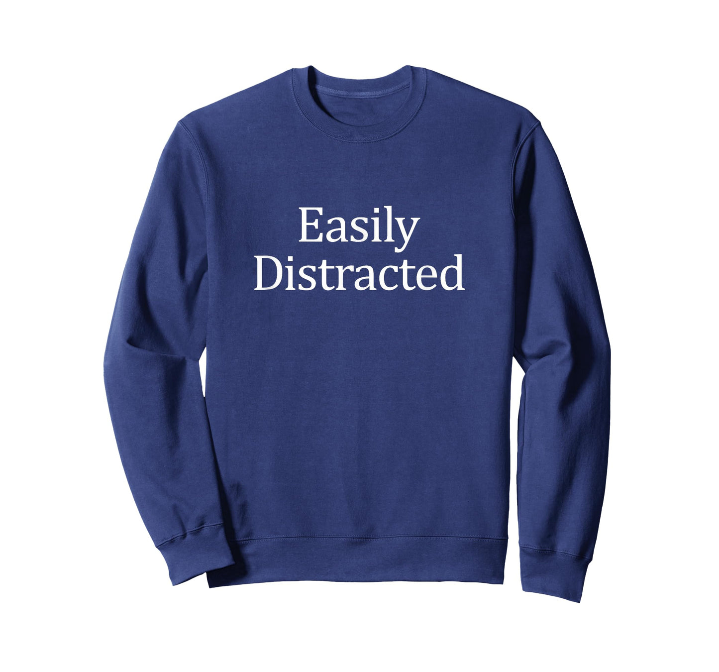 Easily Distracted - Black Modern Letter Print T-Shirt