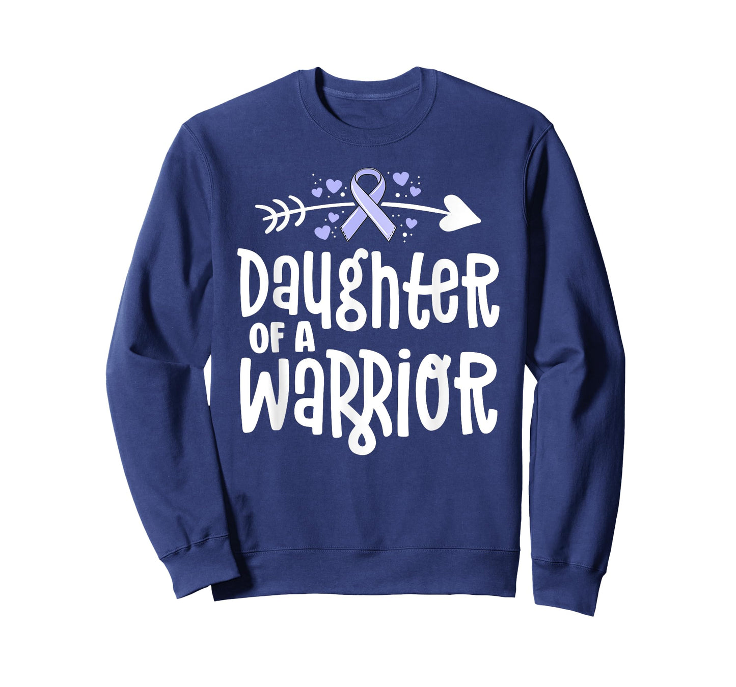 Daughter Of A Warrior Periwinkle Stomach Cancer Awareness T-Shirt