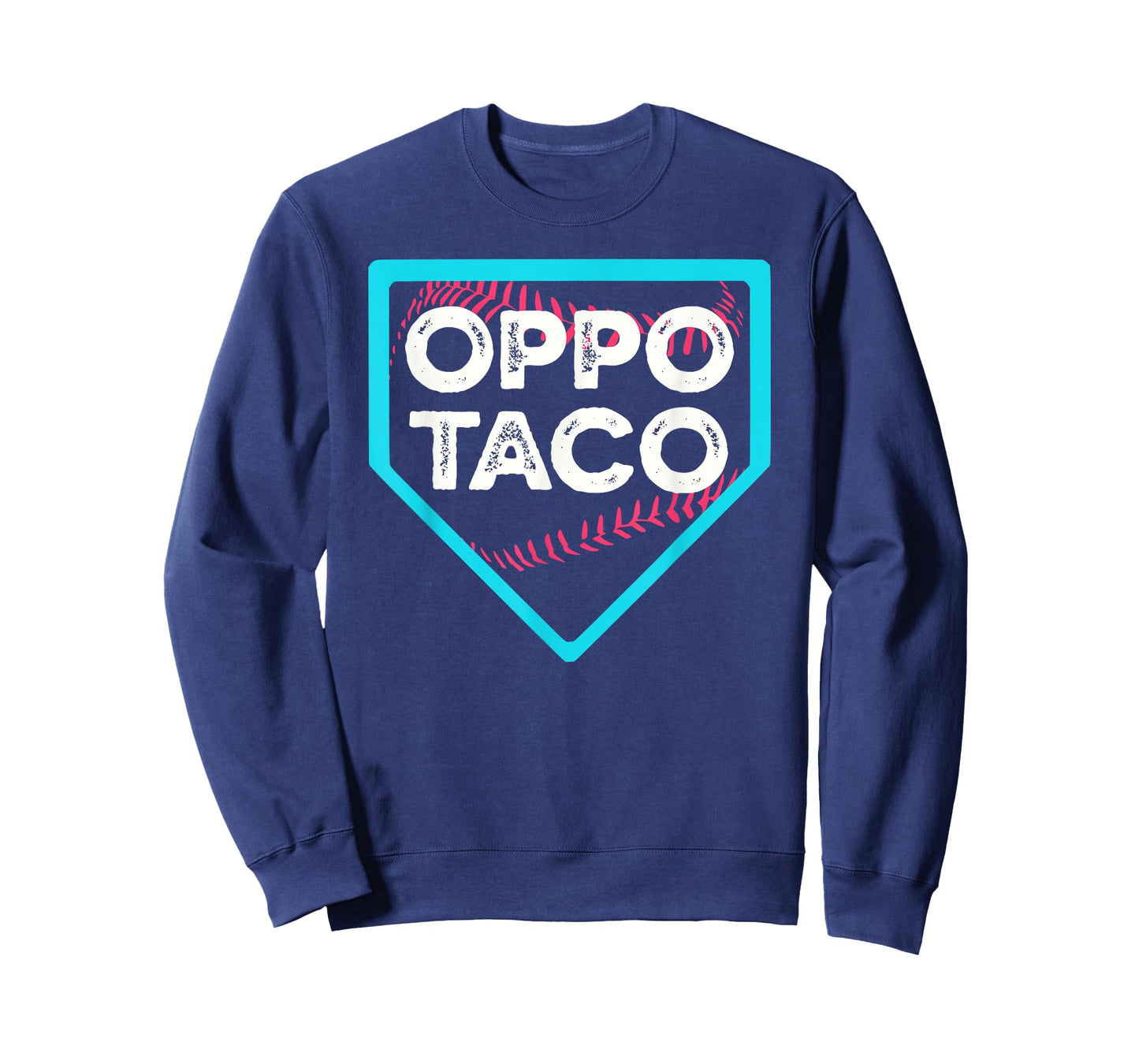 Funny Baseball Oppo Taco Home Plate Drip T-Shirt
