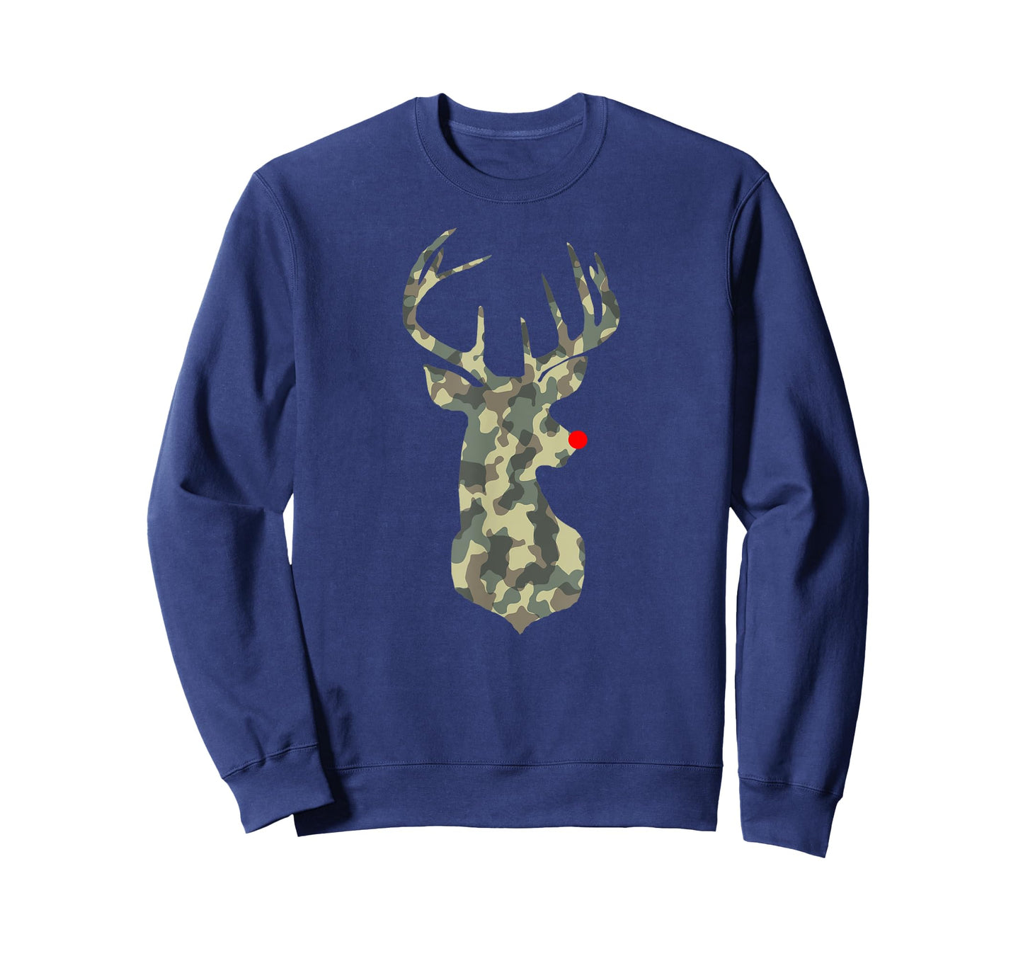 Christmas Holiday Rudolf Reindeer Red Nose camo hunting T-Shirt