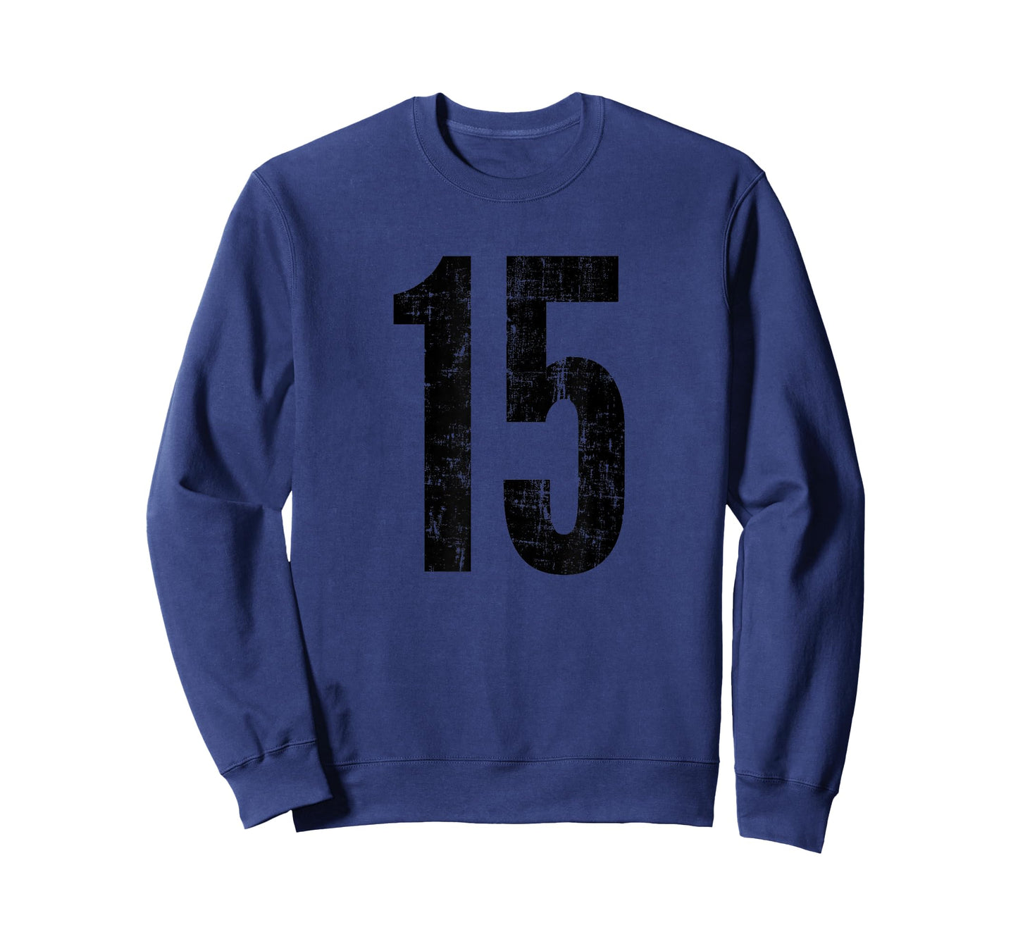 Number 15 Distressed Vintage Sport Team Practice Training T-Shirt