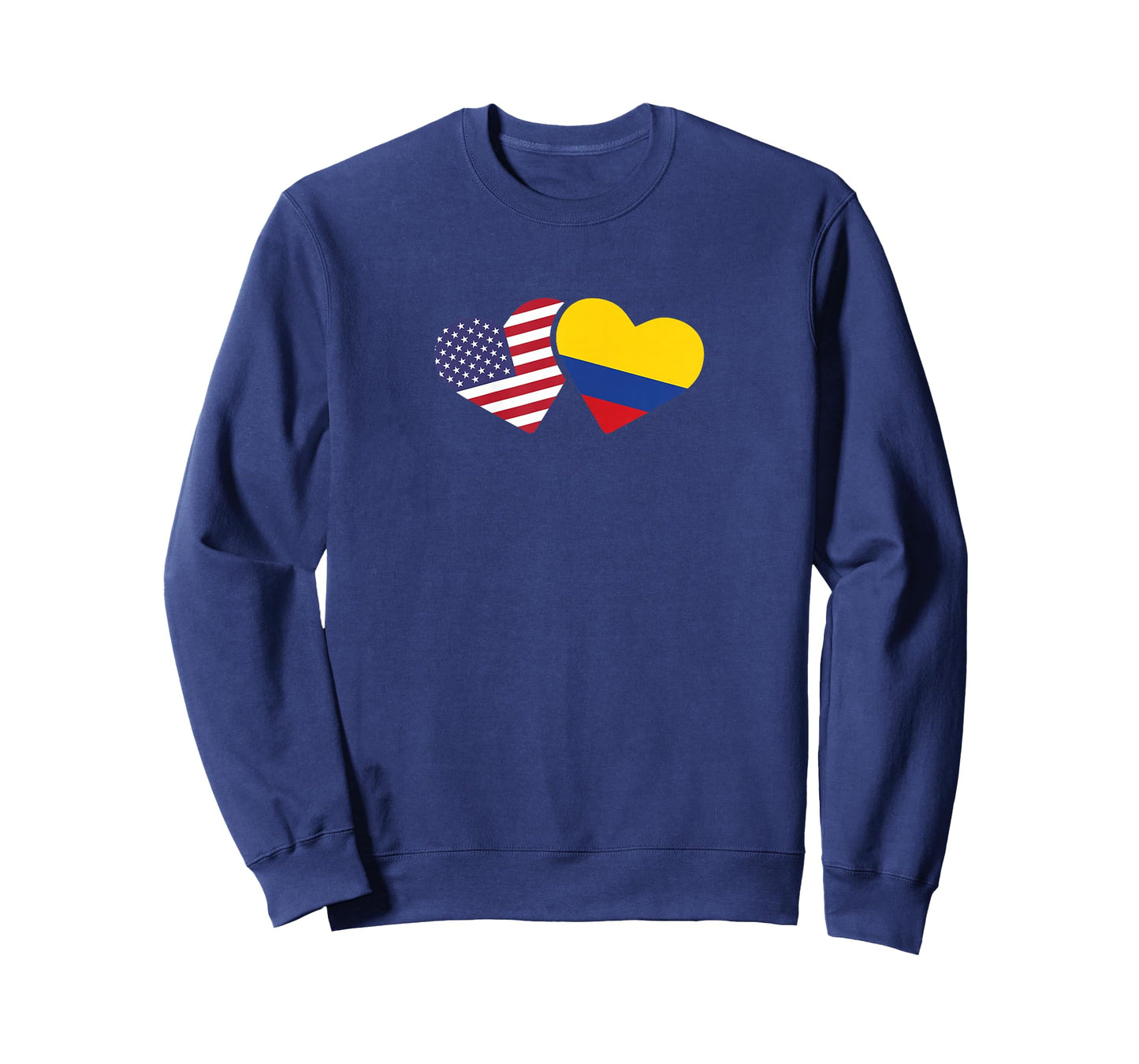 USA Colombia Flag Heart T Shirt Colombian American Love Gift T-Shirt