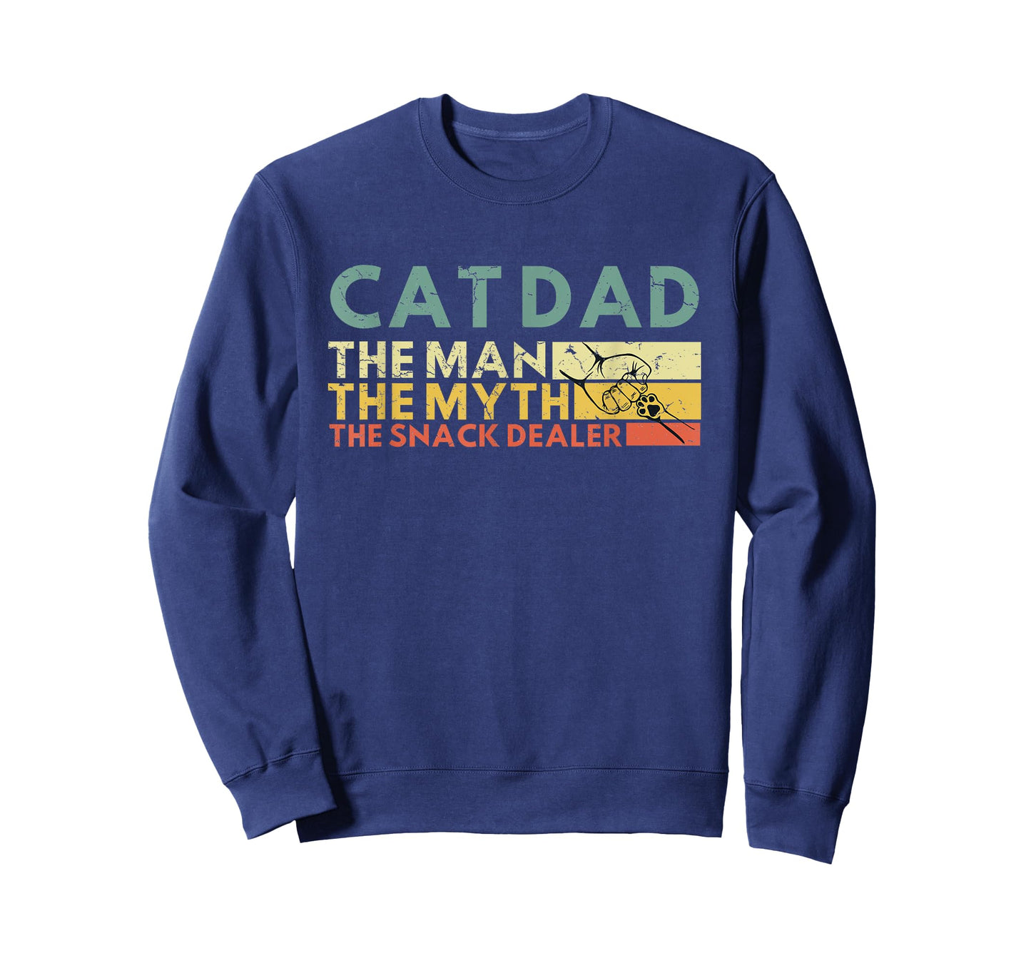 Cat Dad The Man The Myth The Snack Dealer Cat Fathers Day T-Shirt