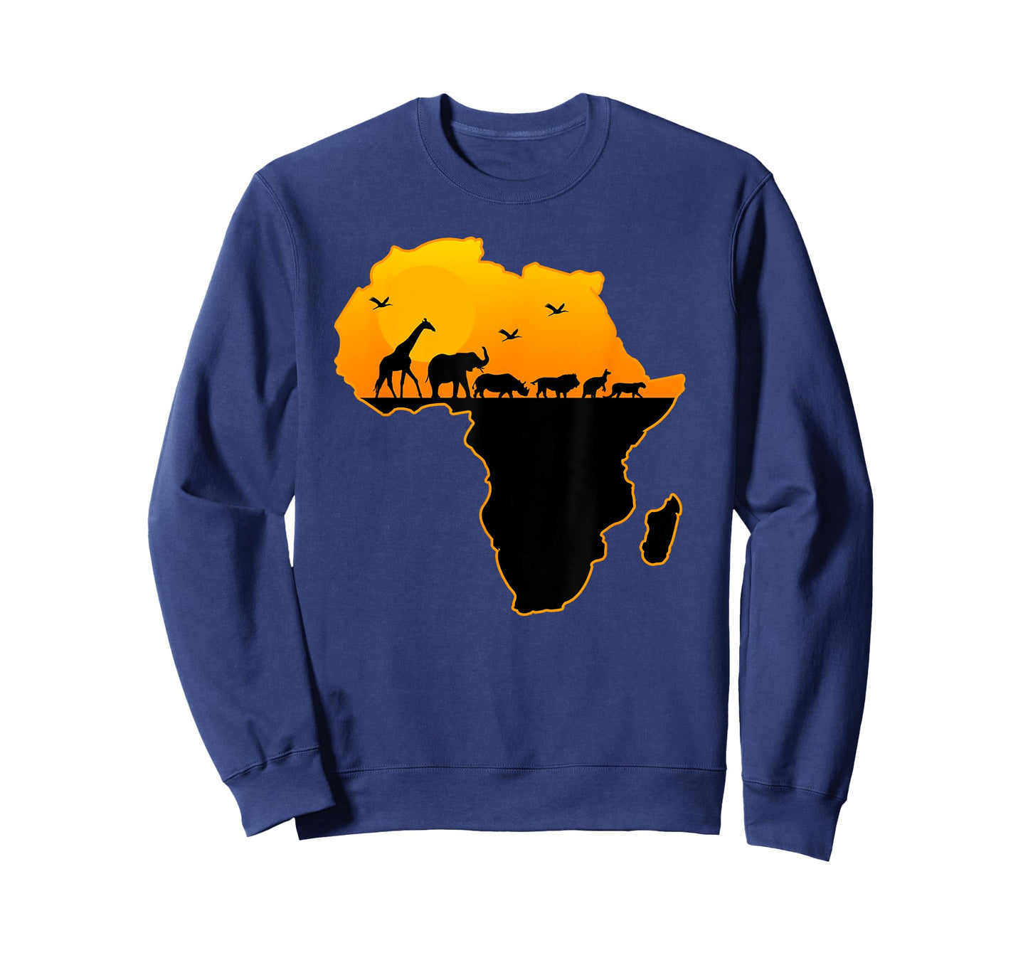 Exotic Safari Animals Silhouette Sizzling Africa Continent T-Shirt