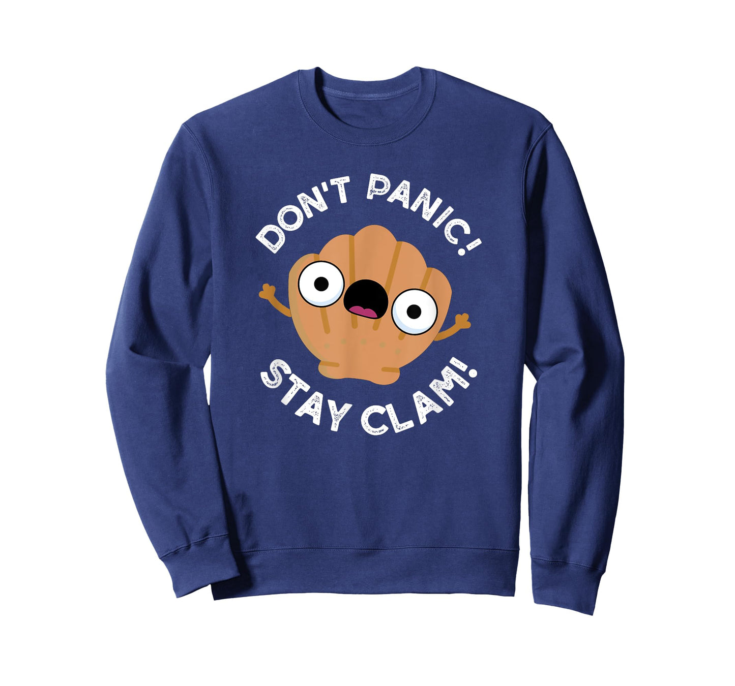 Don't Panic Stay Clam Funny Clam Pun T-Shirt