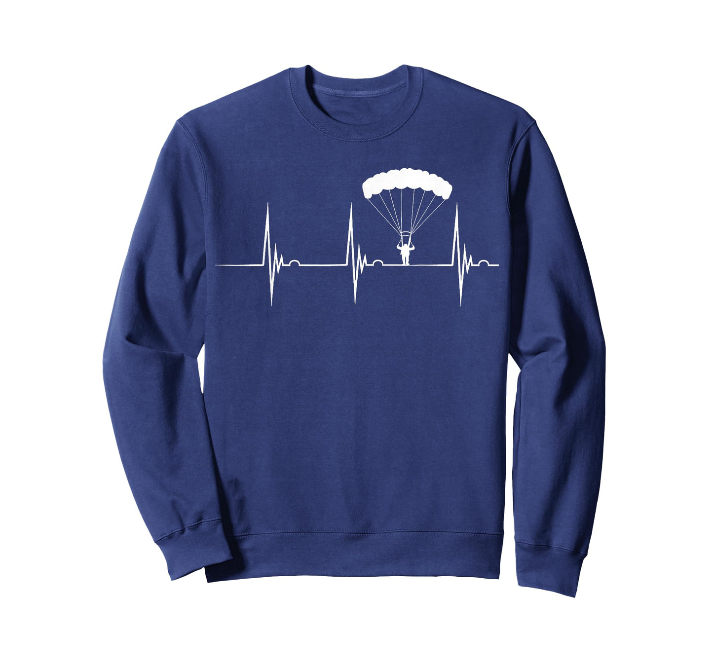 Skydiving Heartbeat Skydiver Skydive EKG Pulse Jump T-Shirt