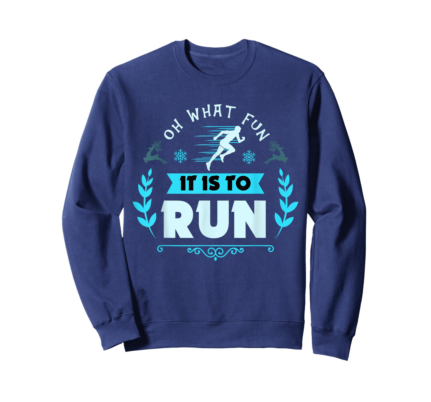 Funny Oh What Fun It Is To Run Cross Country Christmas Gift T-Shirt
