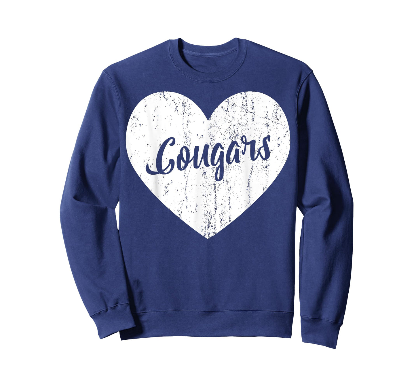Cougars School Sports Fan Team Spirit Mascot Cute Heart Gift T-Shirt