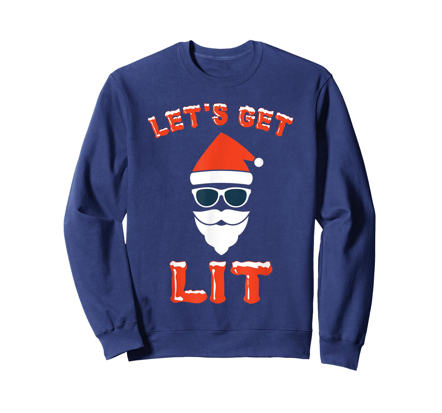Let's Get Lit Funny Christmas Drinking T-Shirt Funny Xmas T-Shirt