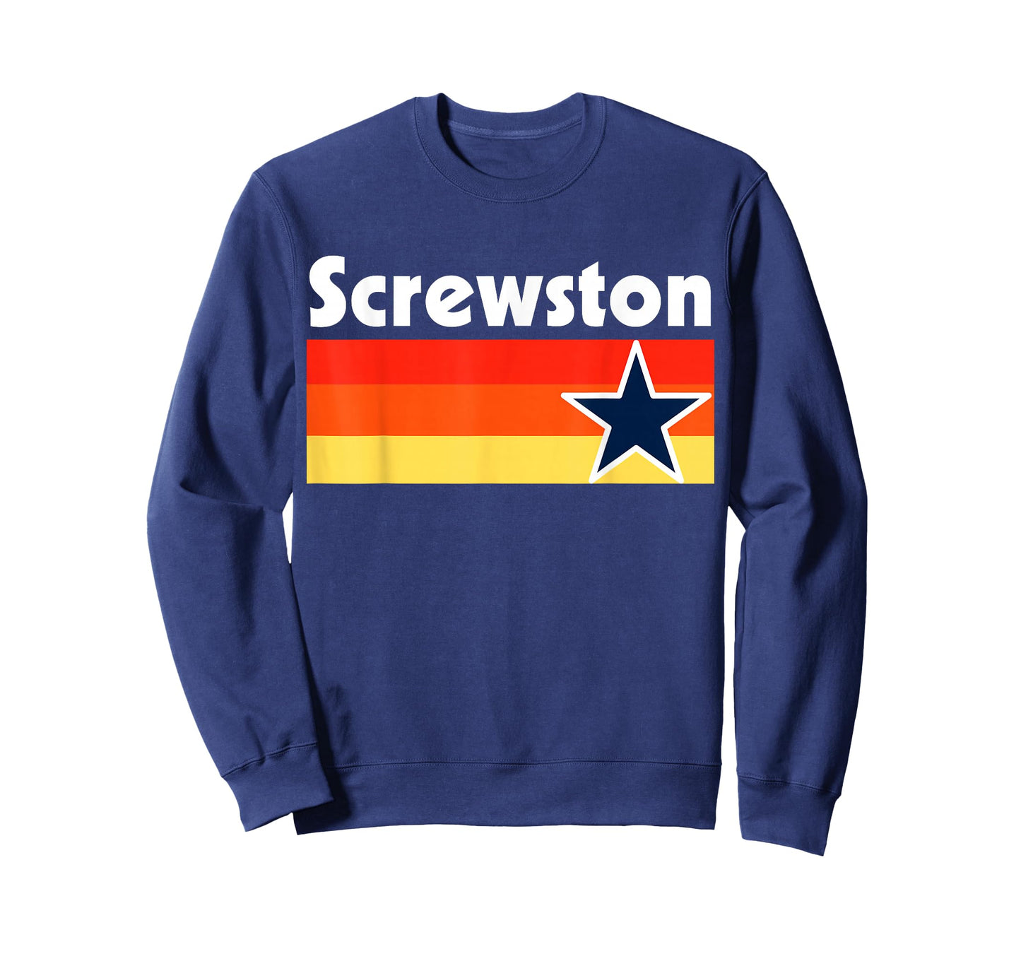 Screwston Texas H-town Houston Retro Blue T-Shirt