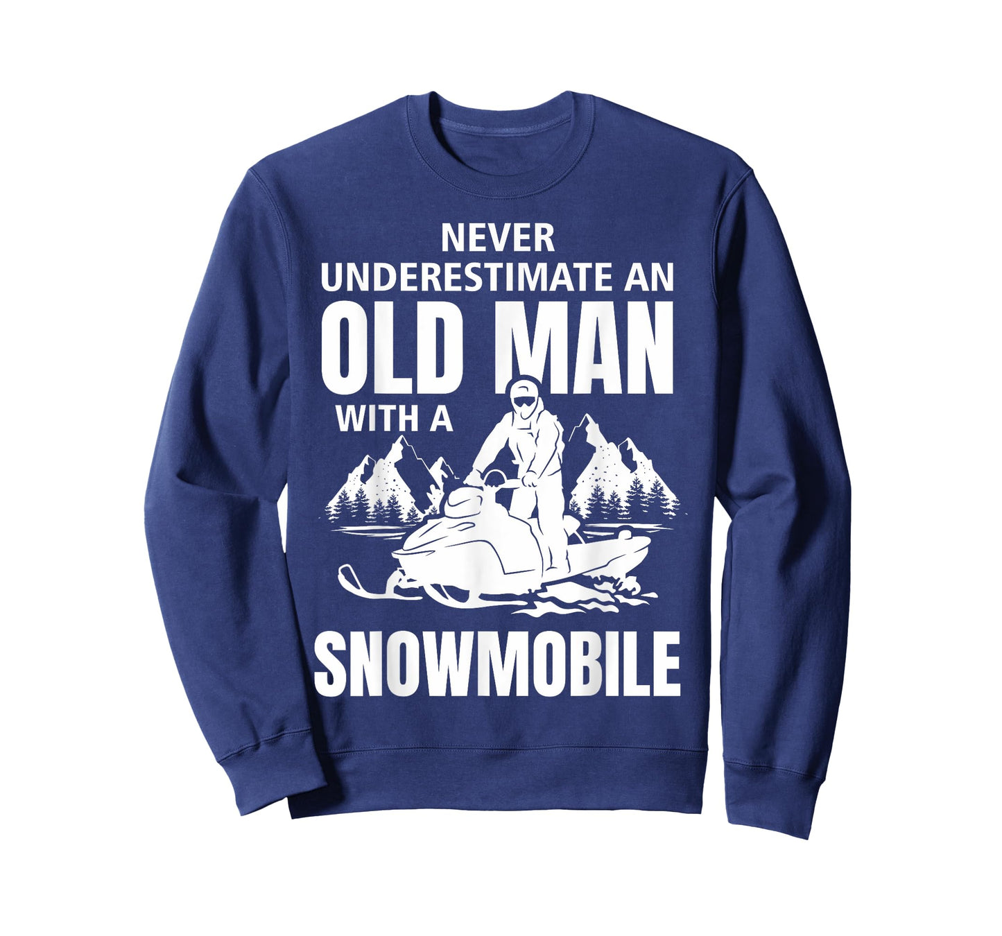 Snowmobile Never Underestimate An Oldman Winter Sports T-Shirt