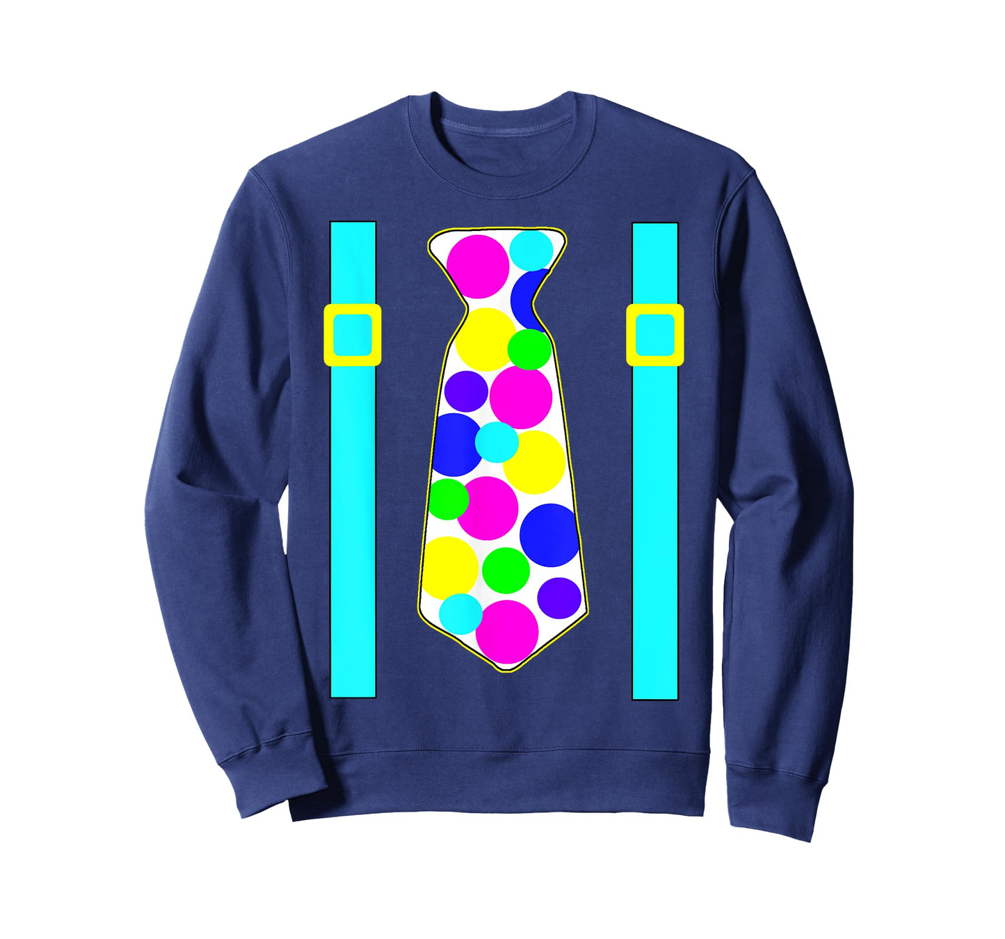 Party Shirt Polka Dot Jumbo Tie Suspender Graphics T-Shirt