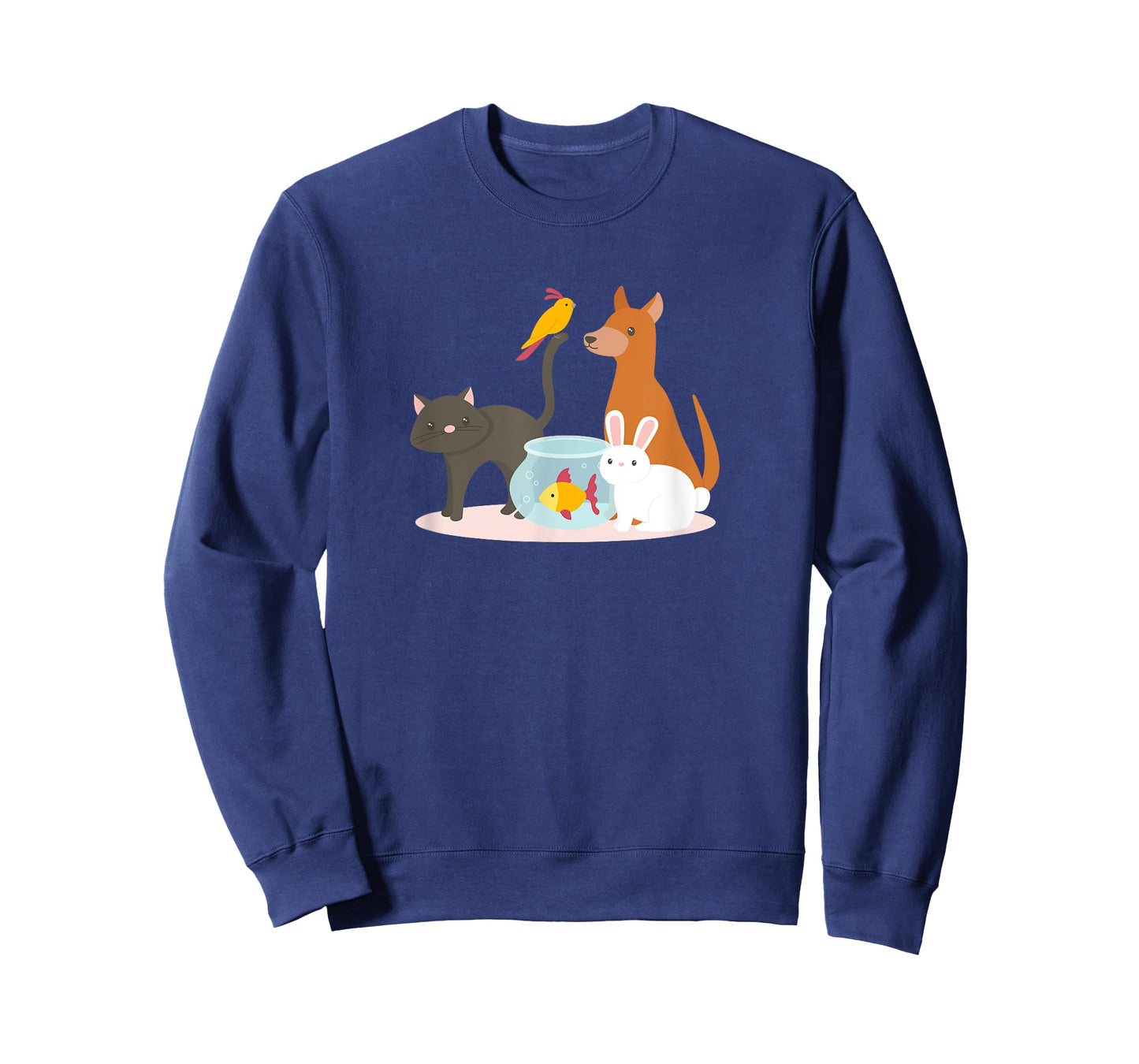Easter Menagerie Bunny Dog Cat Bird Fish Celebrate Together T-Shirt