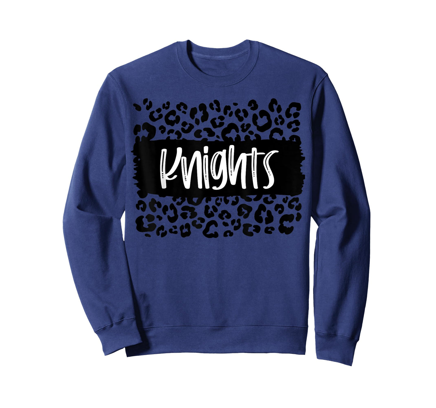Knights Team Mascot School Spirit Game Night Leopard Print T-Shirt