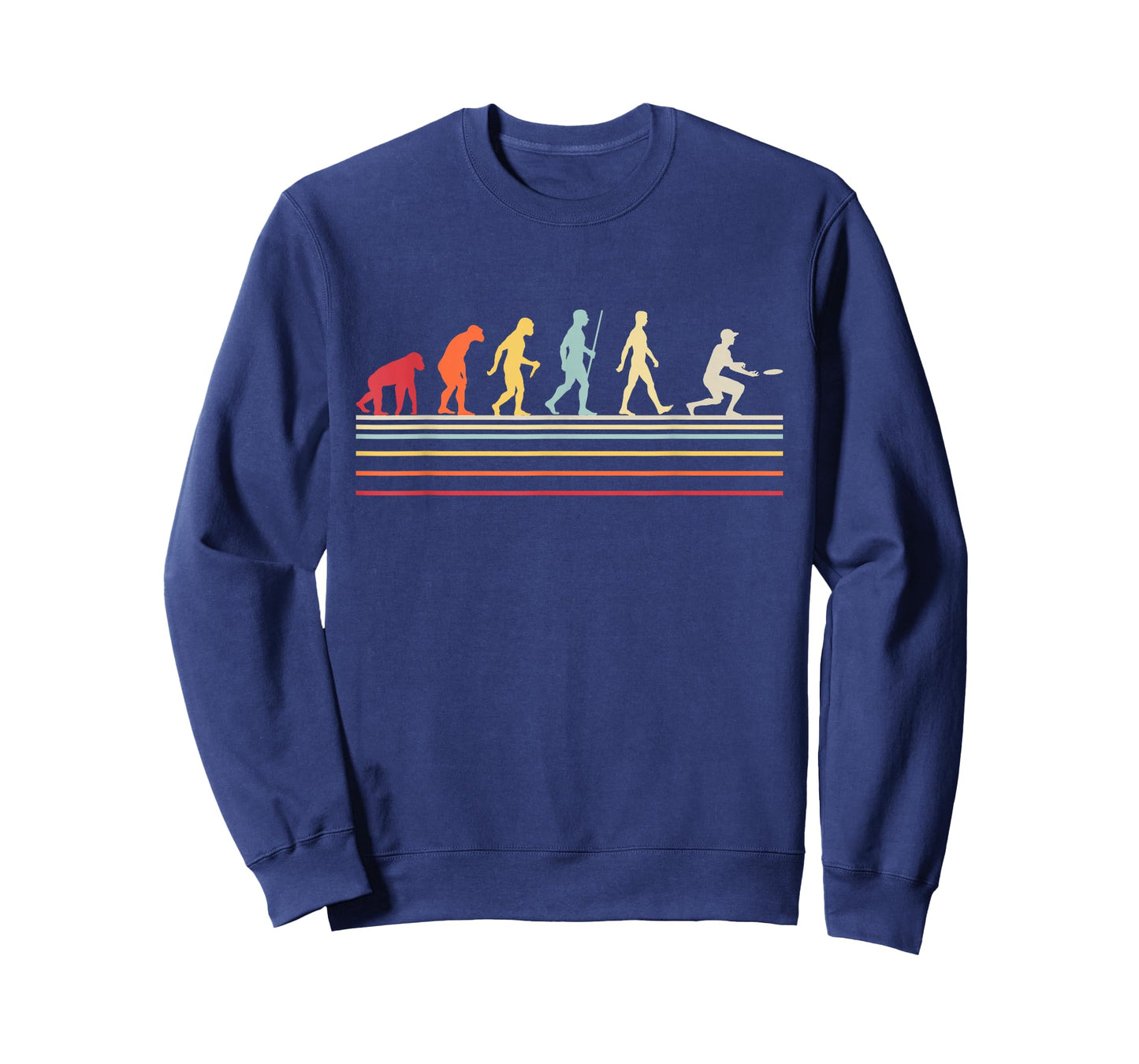 Funny Ultimate Frisbee Player Evolution Vintage Flying Disc T-Shirt