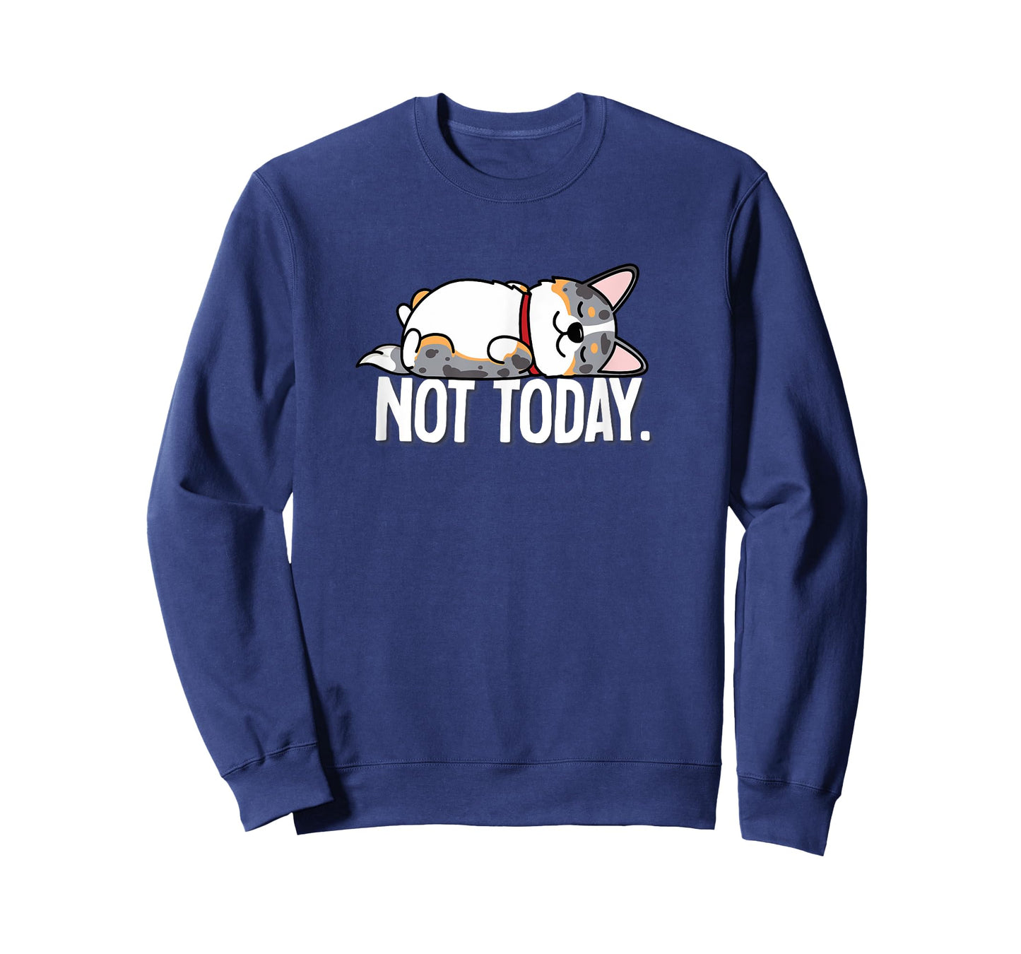 Funny Kawaii Not Today Napping Cardigan Blue Merle Corgi T-Shirt