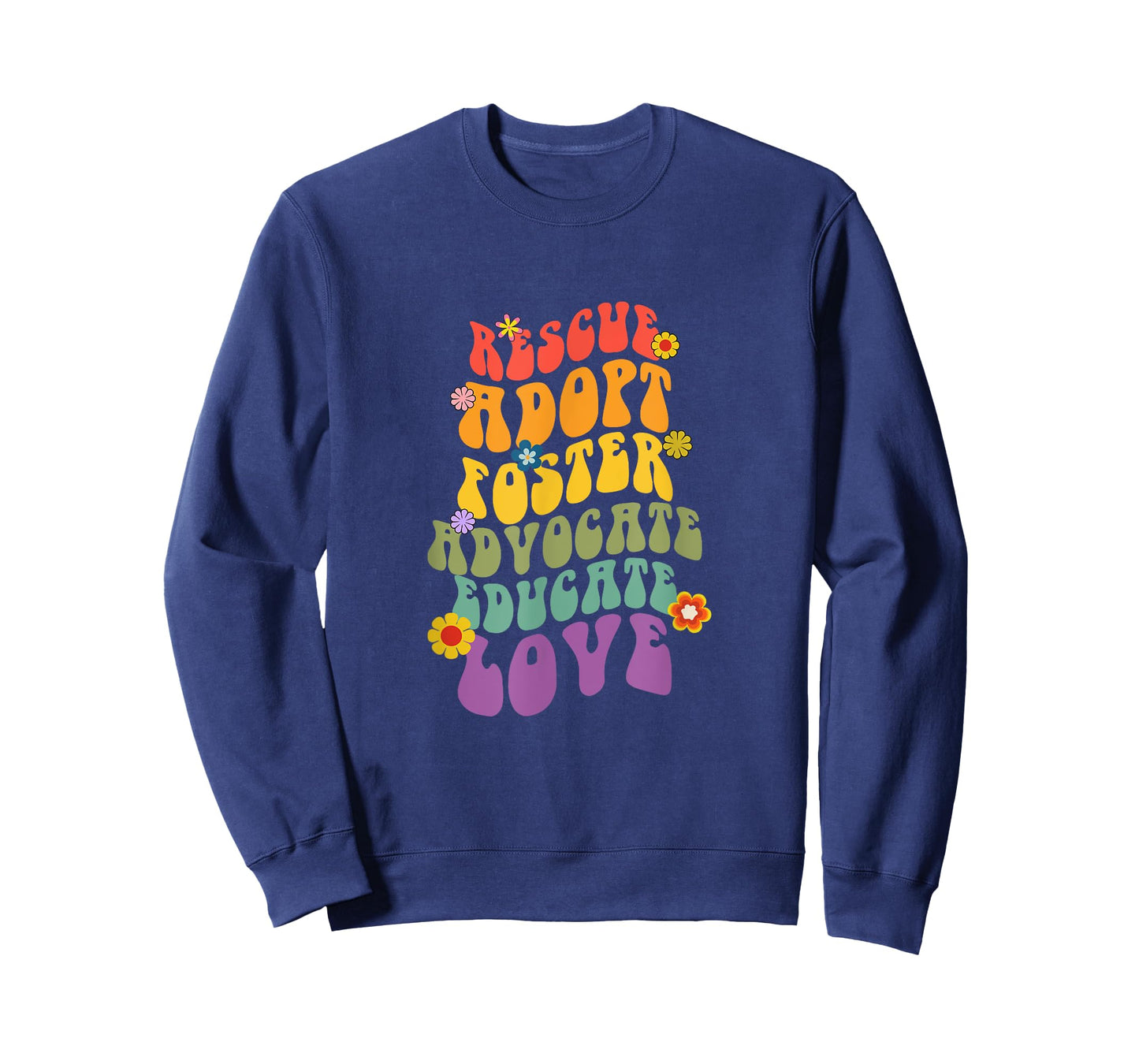 Rescue Adopt Foster Advocate Groovy Dog Mom Rescue Adoption T-Shirt for Men Women