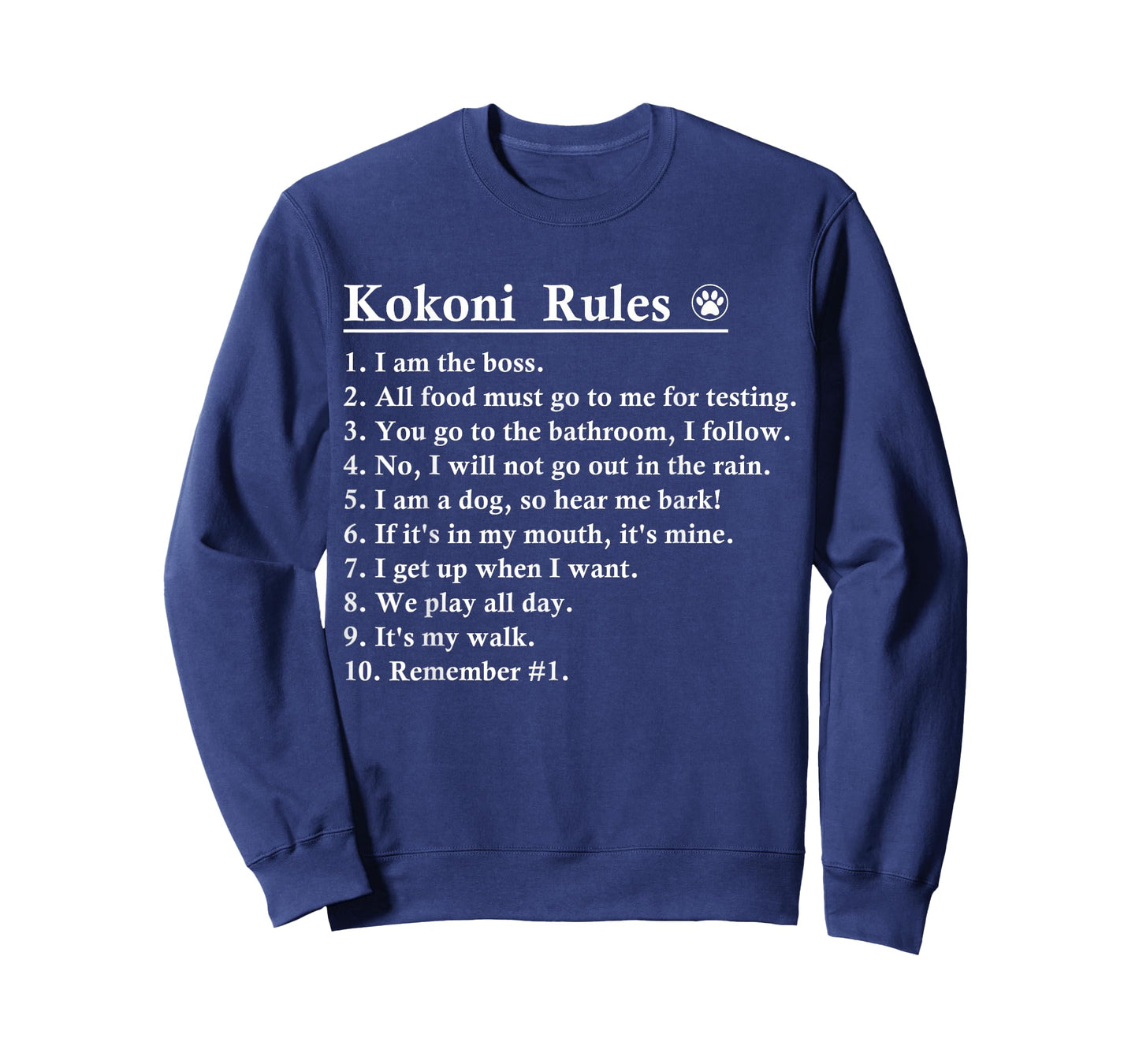 Funny Kokoni Dog Rules T-Shirt for Men Women Kids