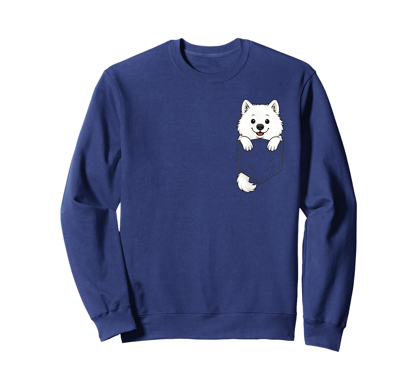 Funny Samoyed Peeking in Pocket Dog Puppy Pet Animal Lover T-Shirt