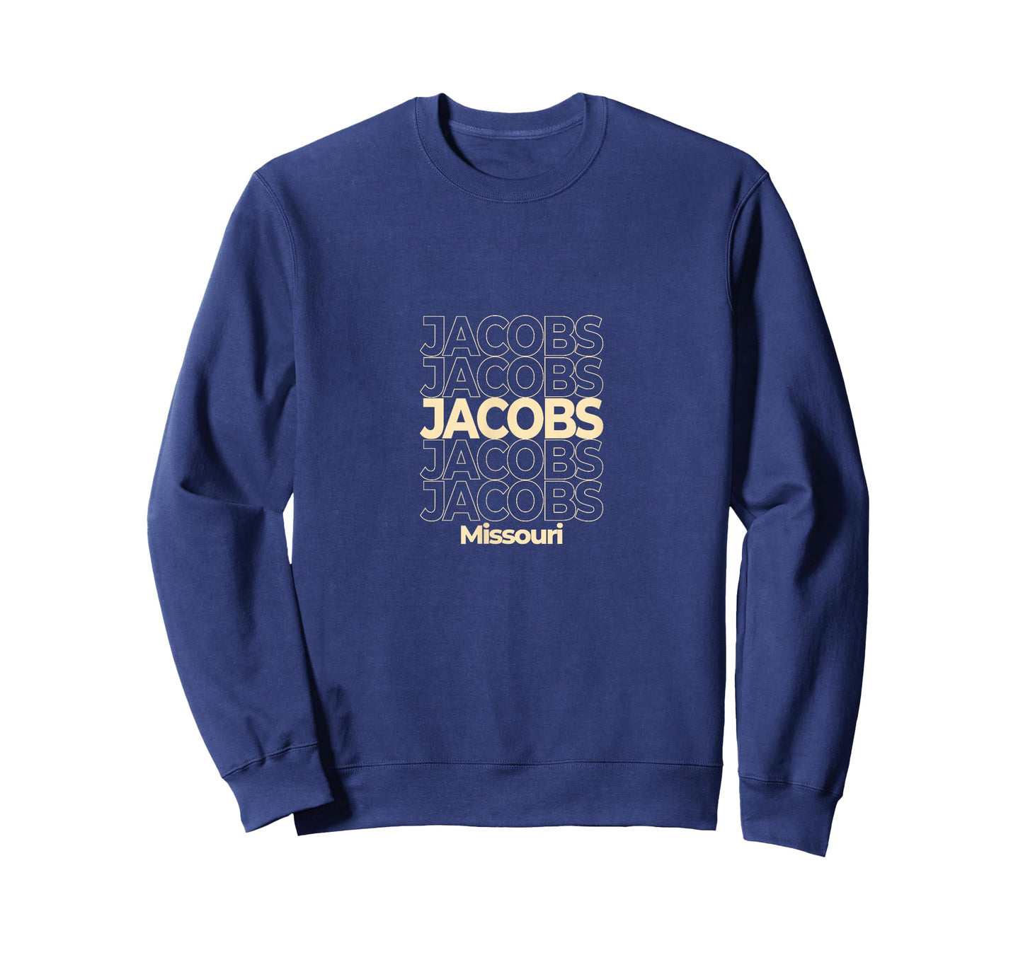 Vintage Jacobs, Missouri Repeating Text T-Shirt