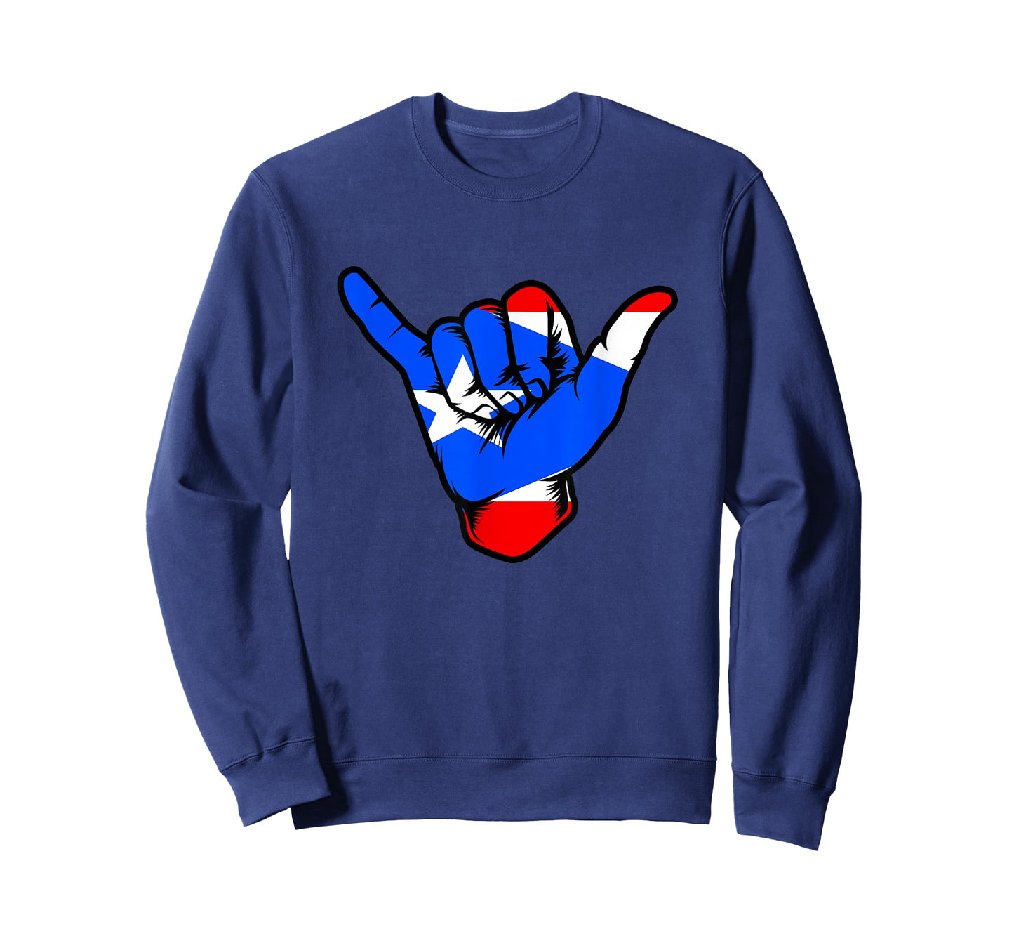 Boricua Puerto Rico PR Flag Puerto Rican Shaka Hand Hawaiian T-Shirt