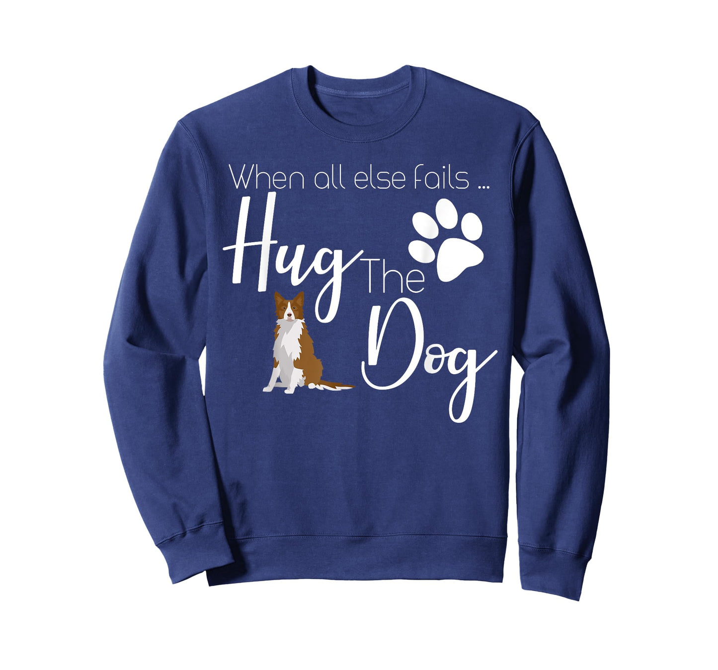 Brown Border Collie Gifts I Love My Dog Funny Design T-Shirt