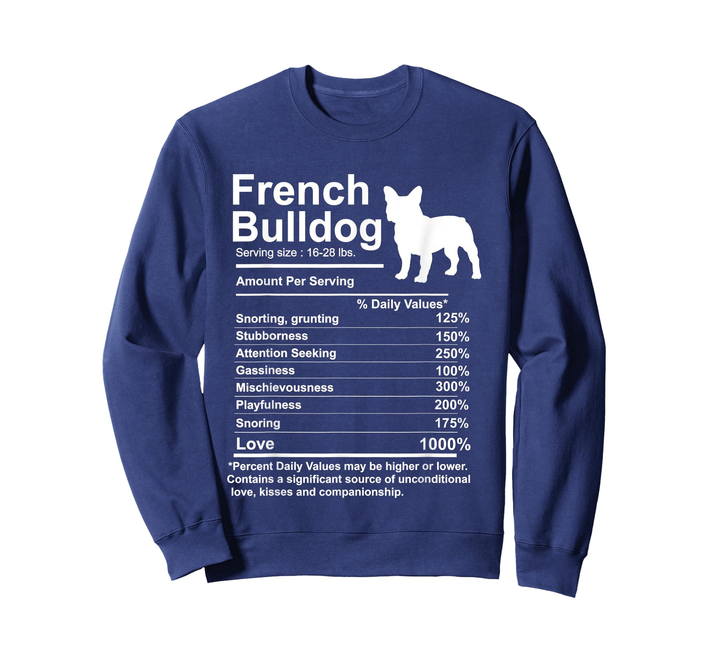 French Bulldog Facts nutrition Gift Frenchie mom Dog T-Shirt
