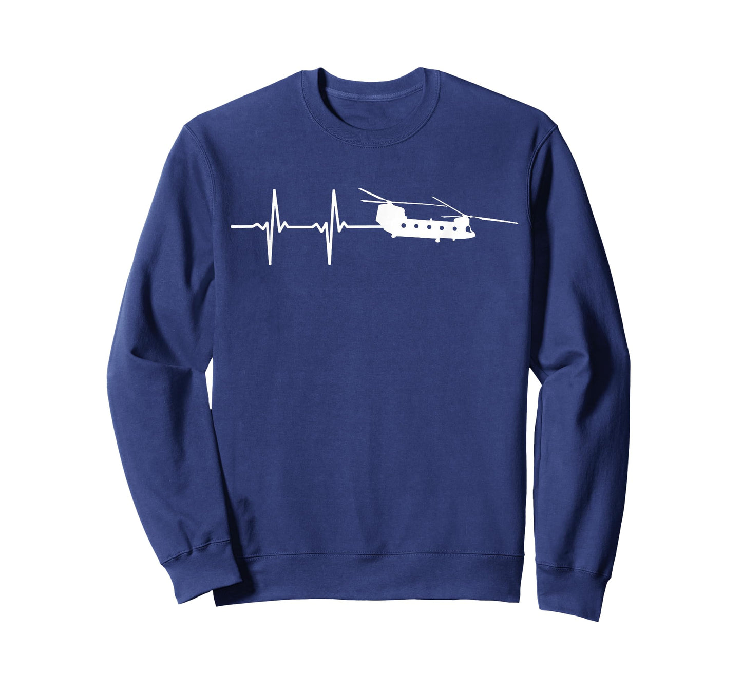EKG Heartbeat CH-47 Chinook Military Helicopter Shirt T-Shirt