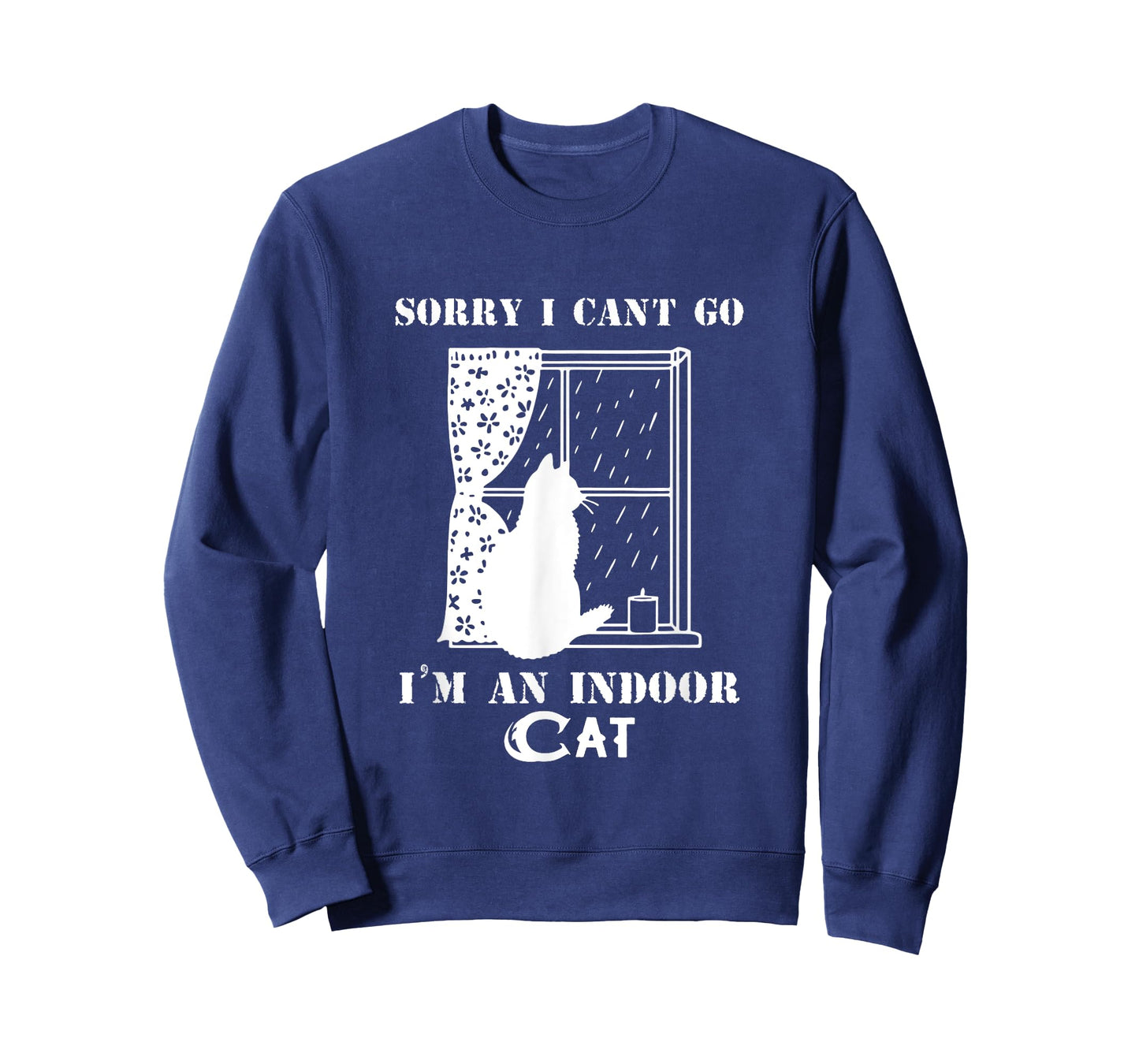 Funny Sorry I Can't Go I'm an Indoor Cat Pet Owner T-Shirt