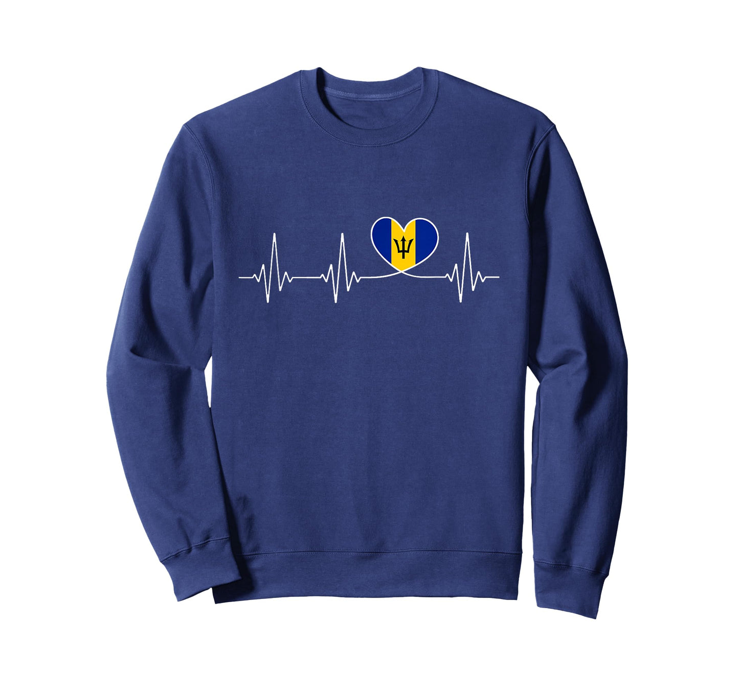 Barbados Love Heartbeat Barbadian Flag with Heart Barbados T-Shirt