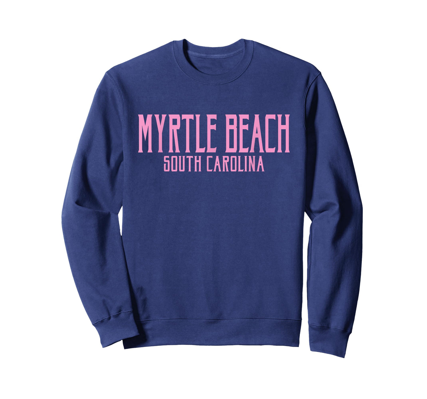 Myrtle Beach South Carolina Text Pink Print T-Shirt