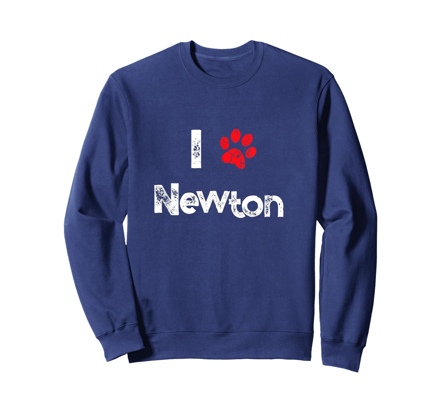 Cute Dog Name Newton Pet Puppy Dog Paw Lover Quote Gift Men Women Girls Kids T-Shirt