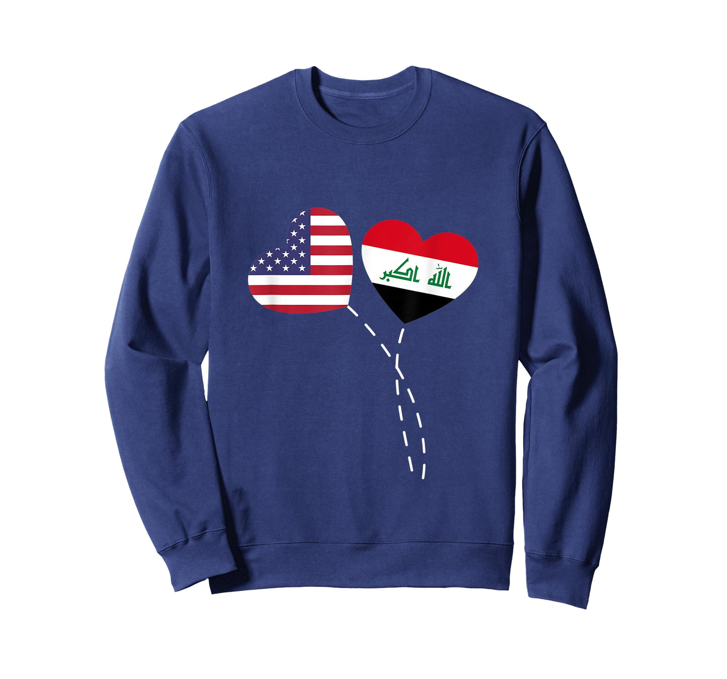 Loving USA Iraq Flag Heart Iraqi Americans Love T-Shirt