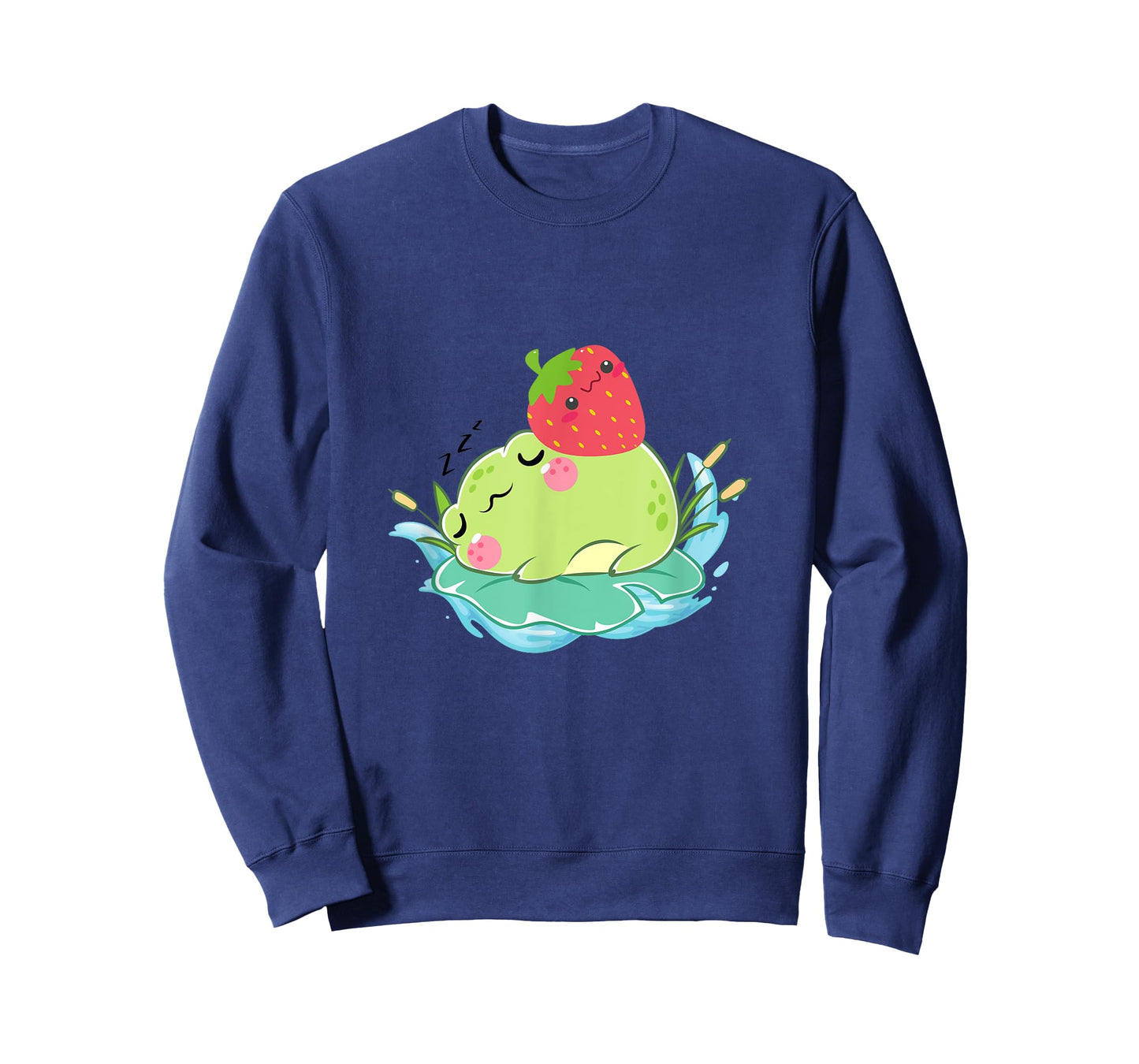 Kawaii Cute Frog With Strawberry Frog Lover T-Shirt