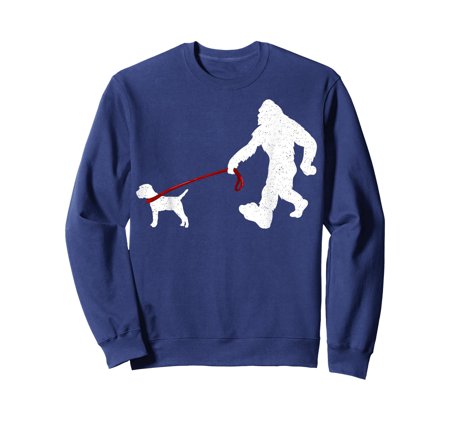 Funny Bigfoot Walking With Border Terrier Dog Gifts T-Shirt