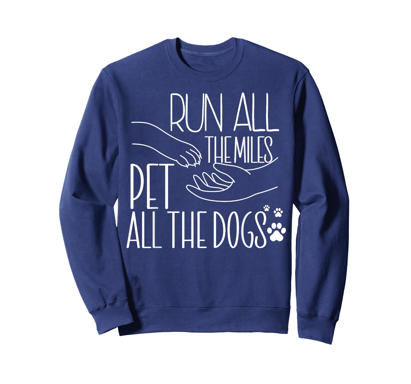 Run All The Miles Pet All The Dogs Funny Marathon Running T-Shirt