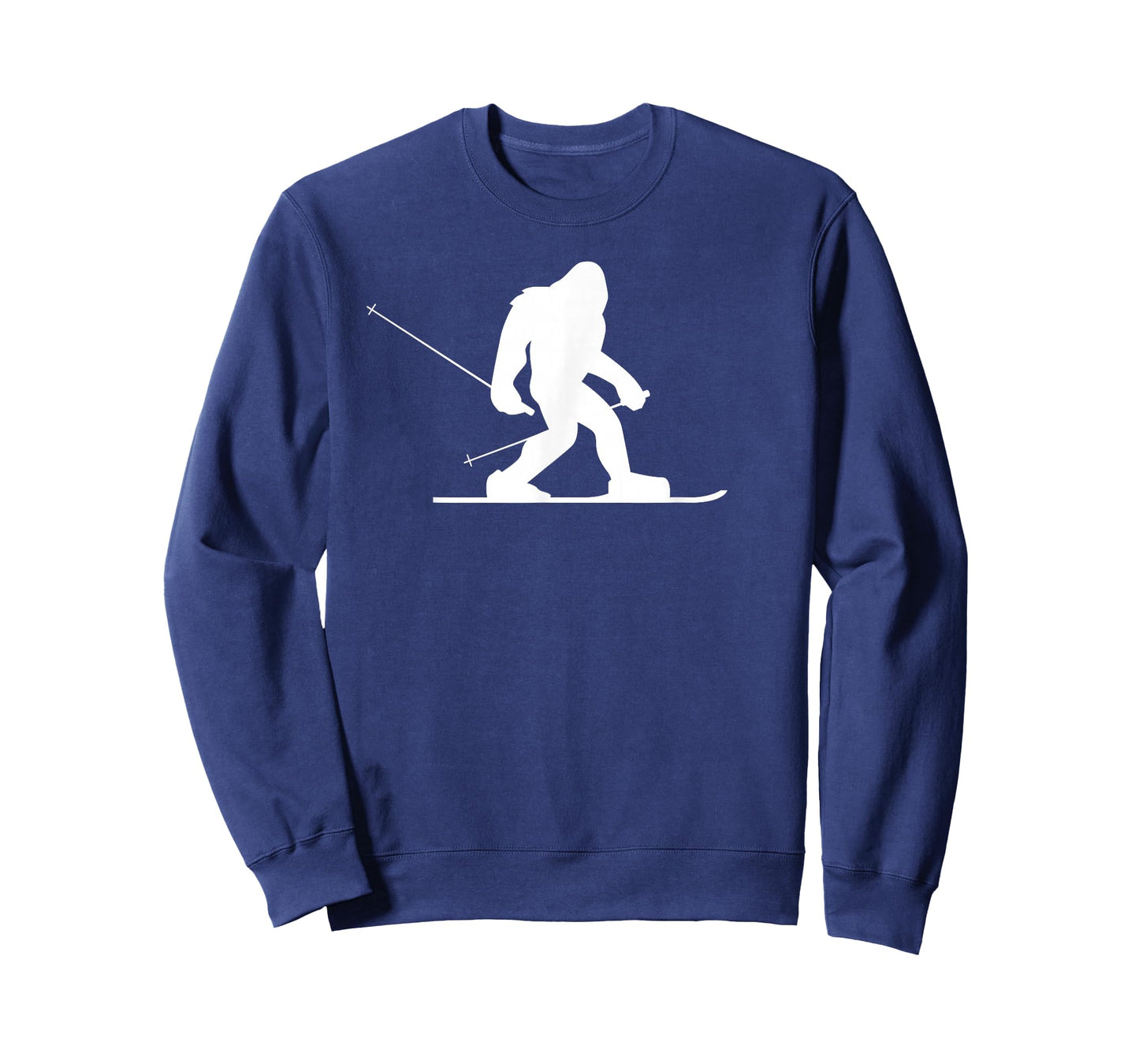 Skiing Bigfoot Shirt, Funny Cute Sasquatch Ski Winter Gift T-Shirt