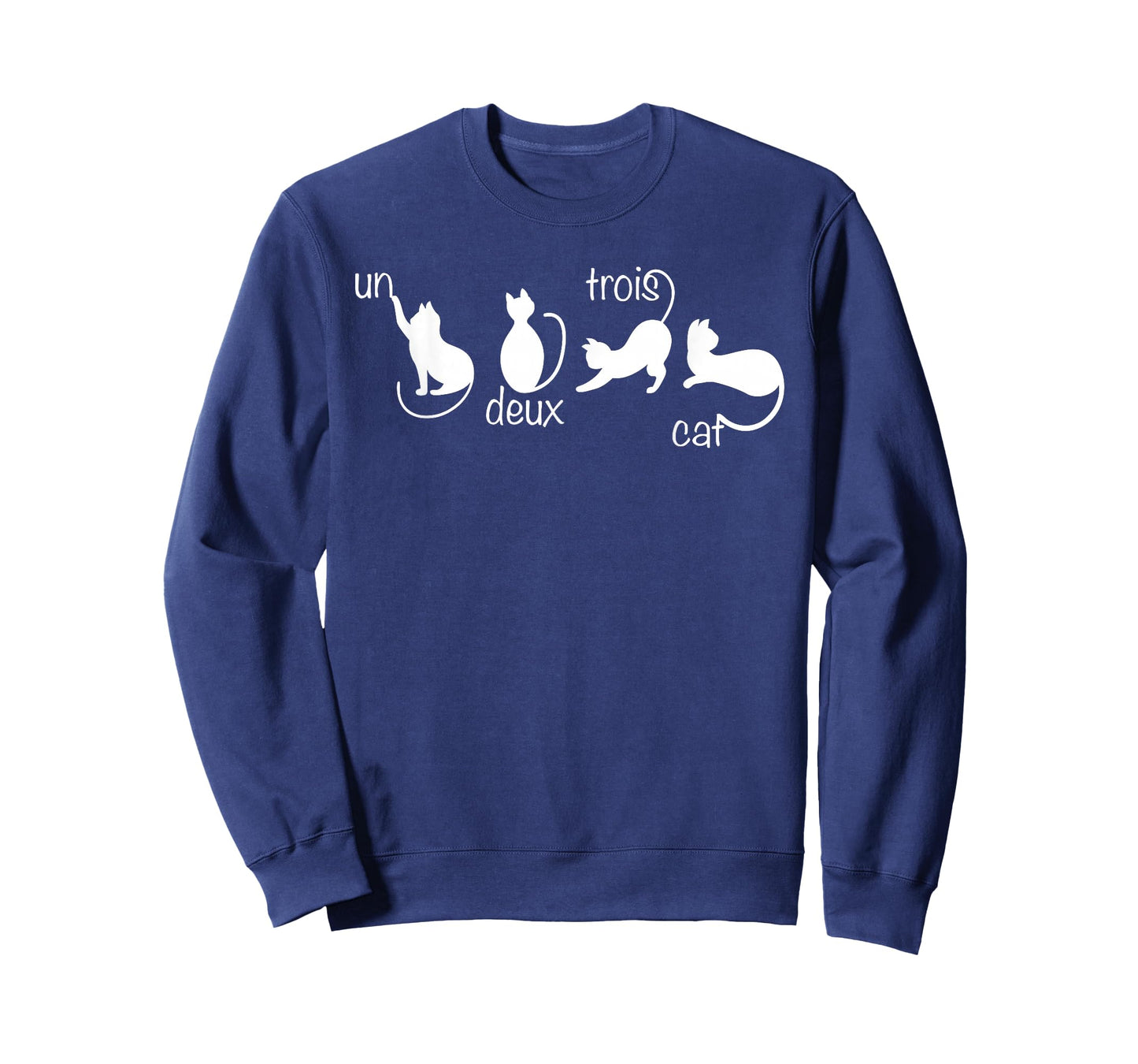 Cute Un Deux Trois Cat French Français Teacher Funny Gift T-Shirt