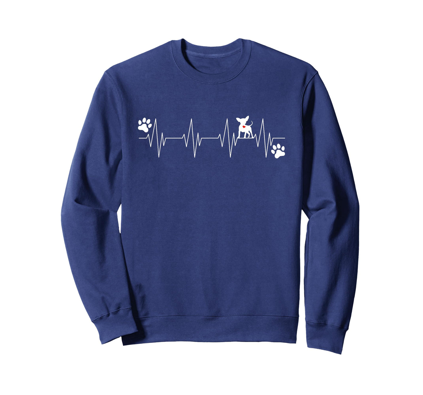 Chihuahua Heartbeat Line Dog Lover Pet Design T-Shirt