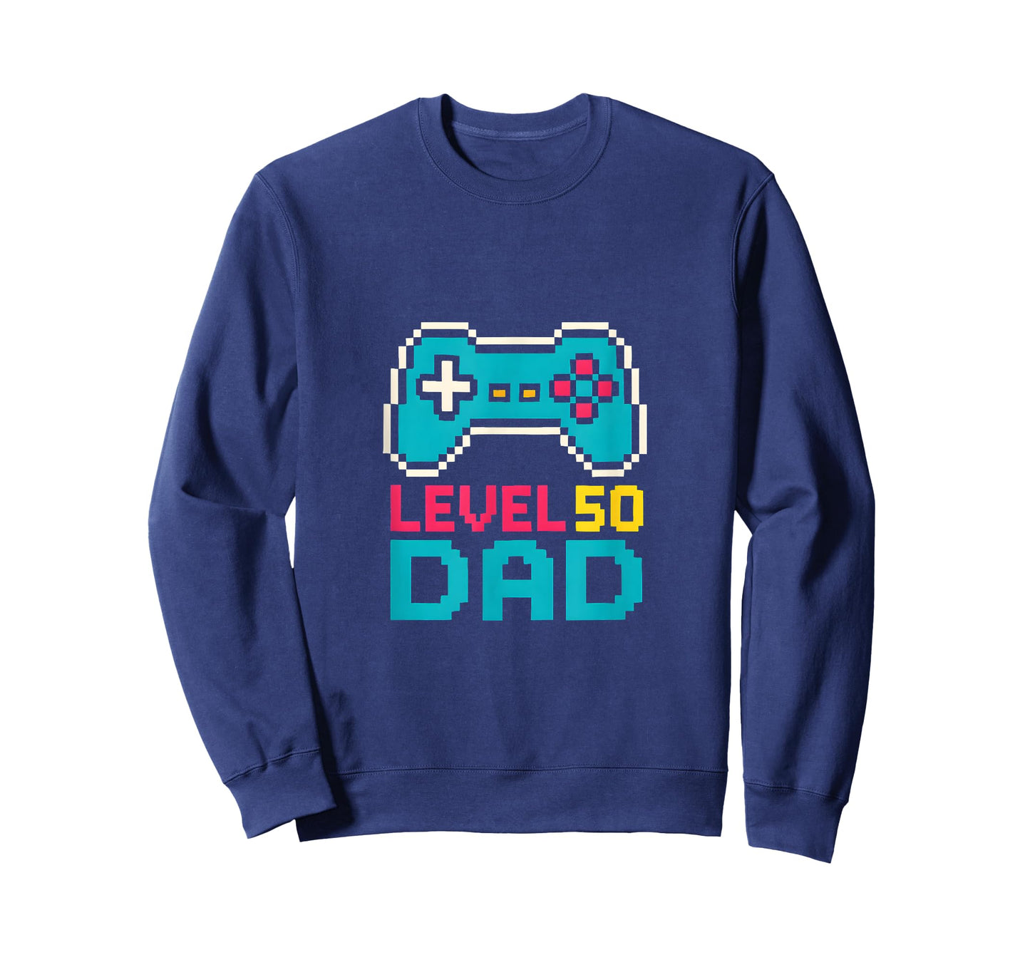 Level 50 Dad Gaming Console Lover Retro Gamer Design T-Shirt