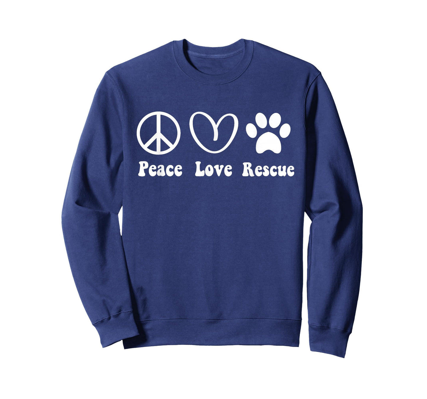 Animal Rescue Gifts Men Women Kids Peace Love Adopt Dog Cat T-Shirt Small