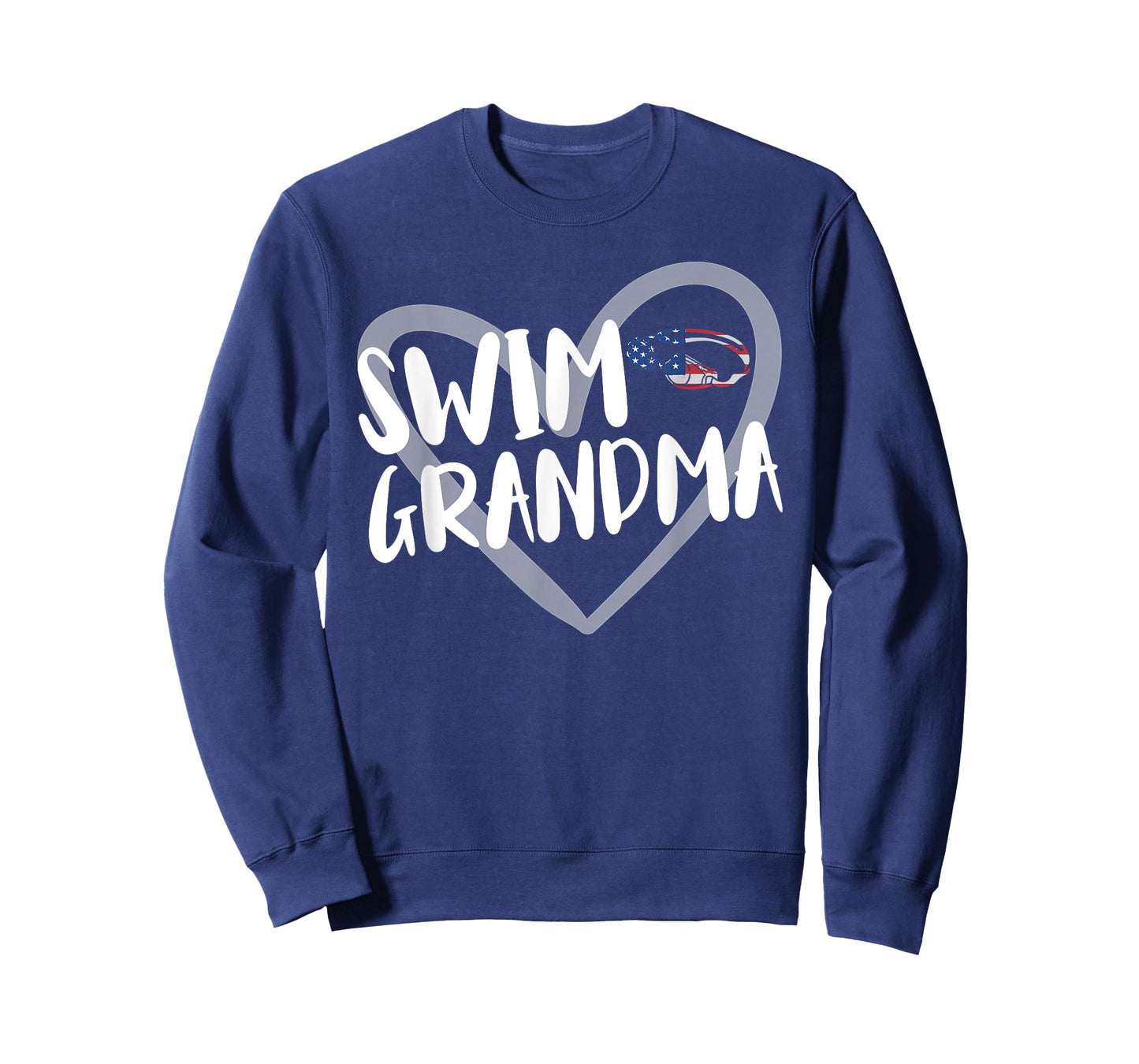 Funny Swimming Swim Grandma USA Flag T-Shirt