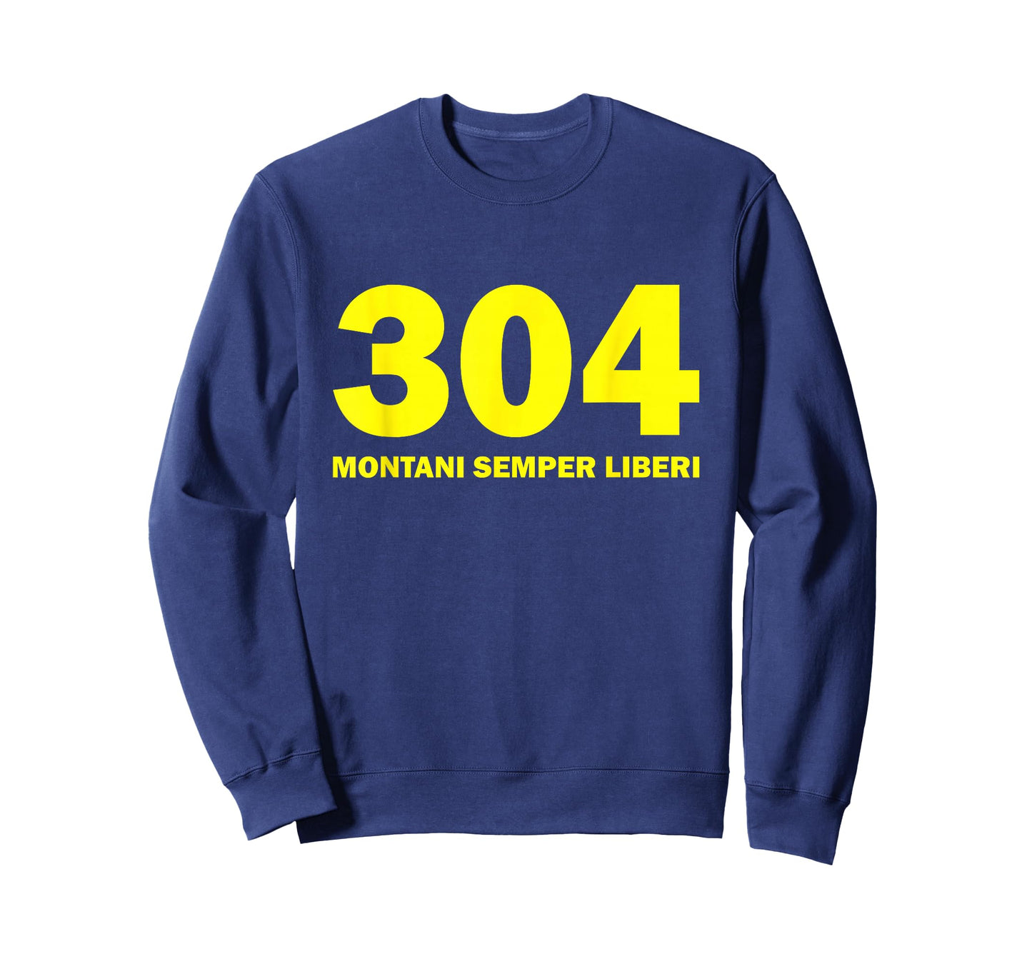 304 Montani Semper Liberi West Virginia T-shirt Blue Gold T-Shirt