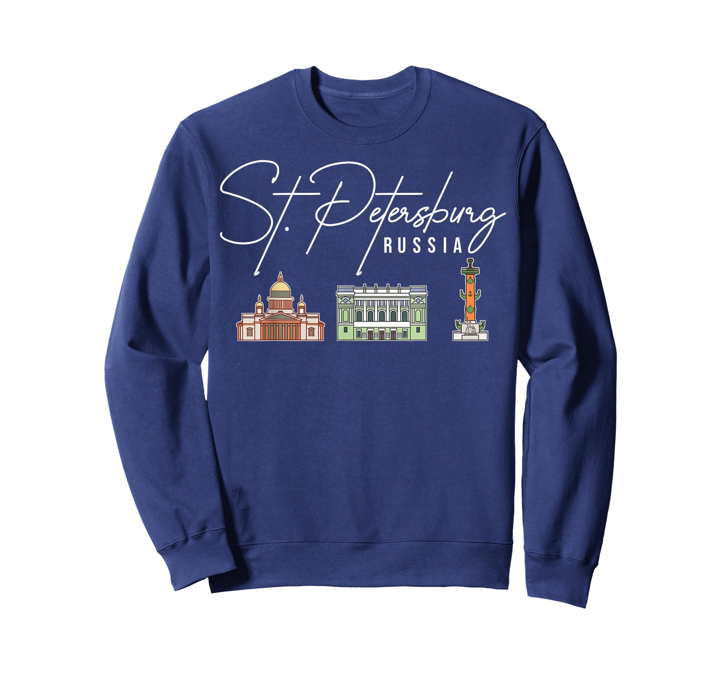 St. Petersburg Russia City Skyline Map Travel T-Shirt