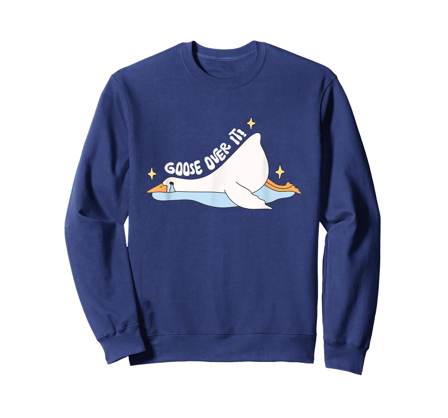Funny Lazy Goose Over It Shirt Cute Crying Bird Humor Animal T-Shirt