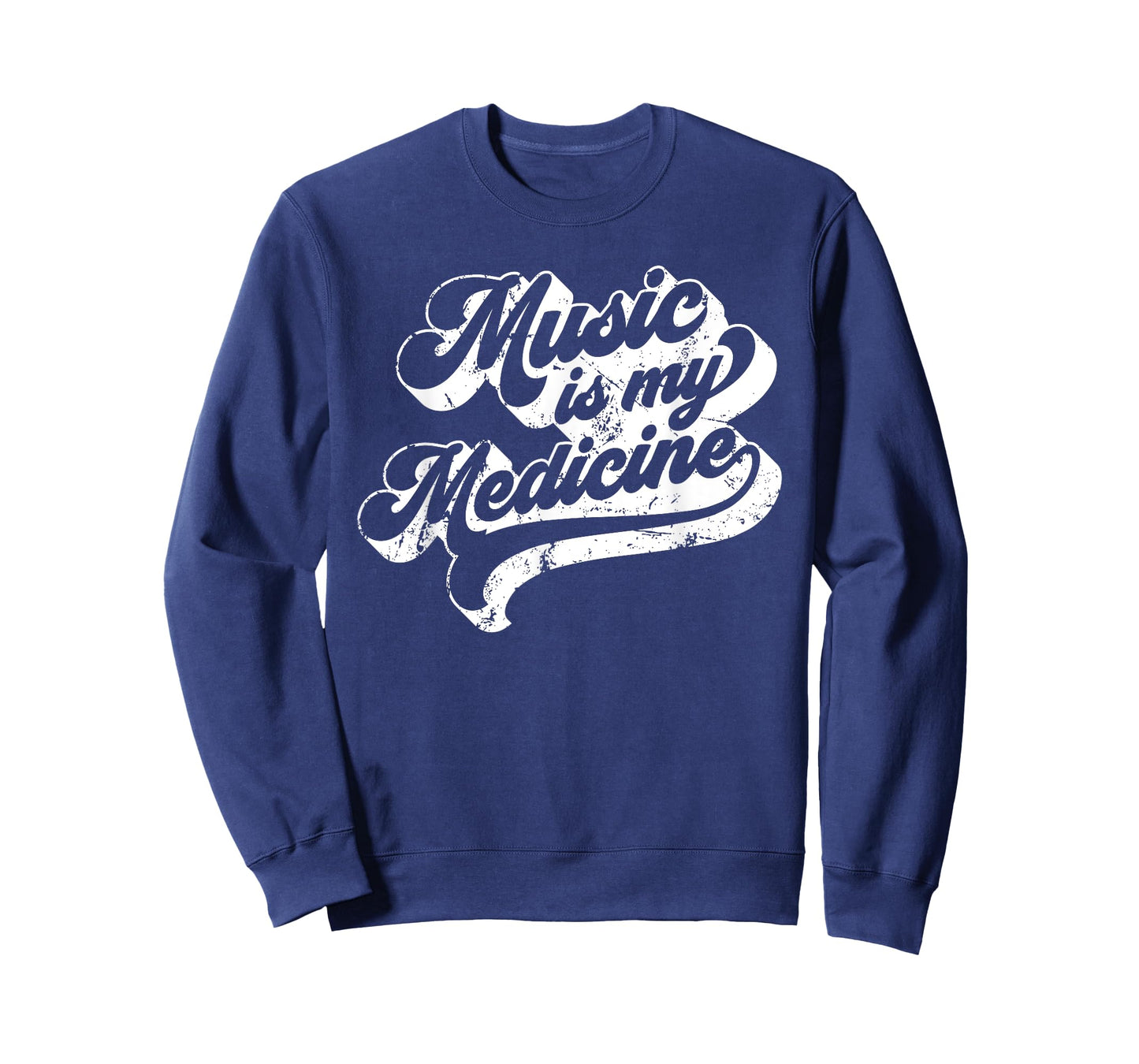 Music Is My Medicine Vintage 70s Retro Style Quote T-Shirt