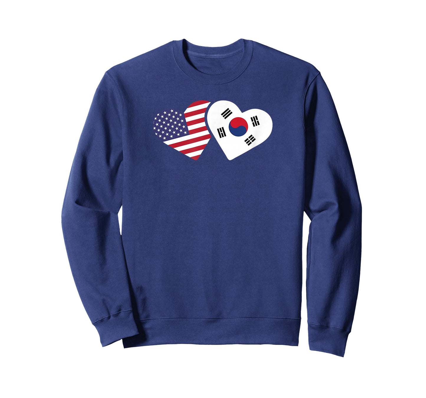 South Korea USA Flag Shirt Heart Korean American Love Gift T-Shirt